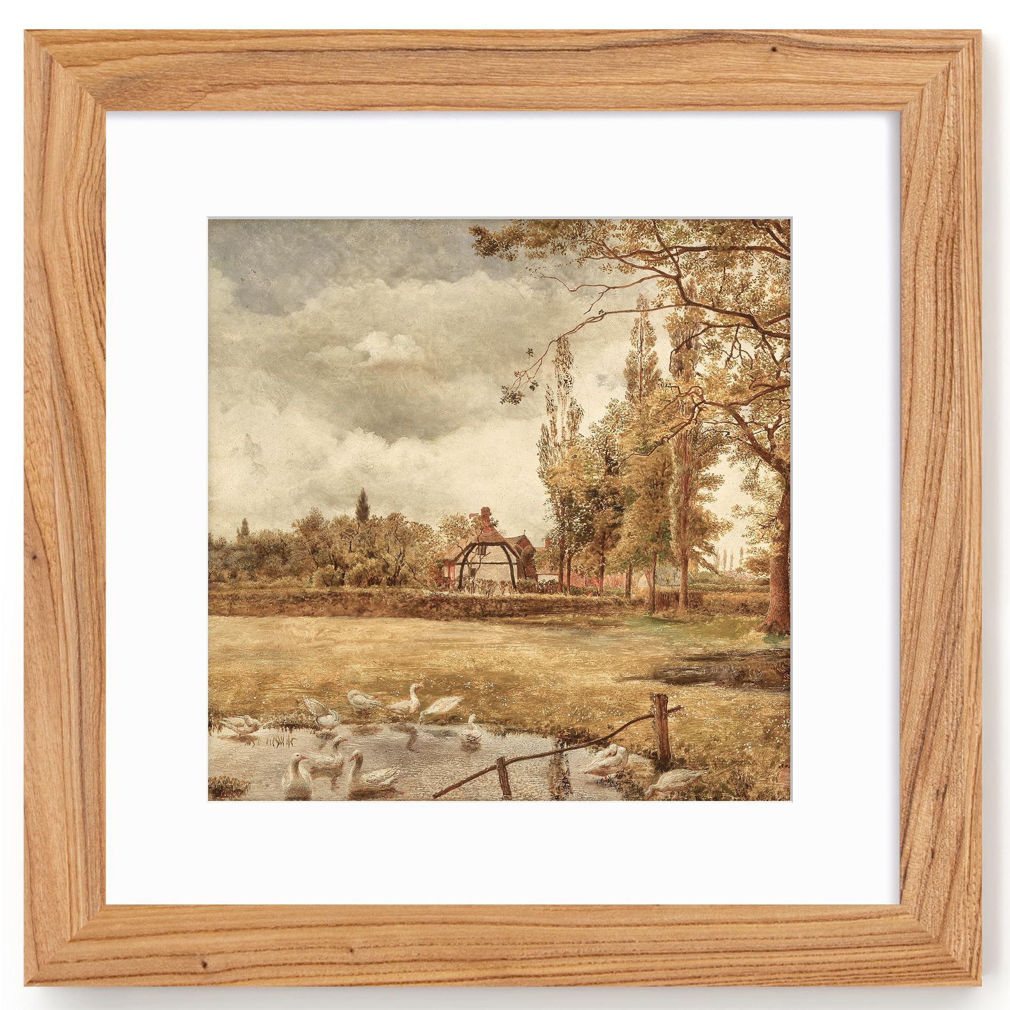 Fun Memories 5x7 Picture Frame with Mat for 4x6 Photo, Solid Elm Wood & Tempered Glass, Rustic Wall & Tabletop Display Frame, Grey, 1 Pack