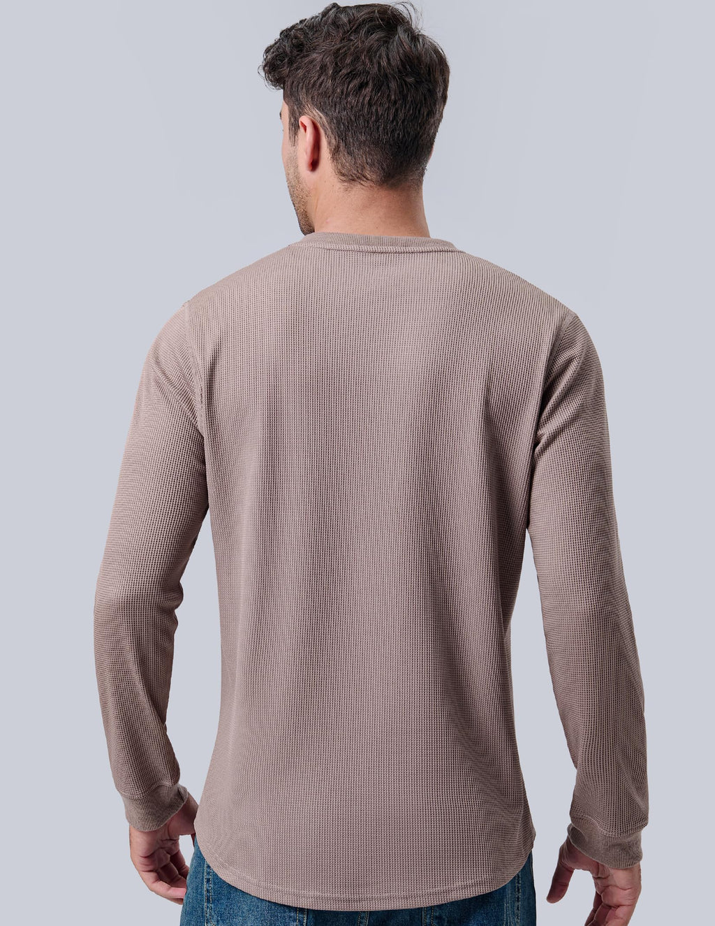 Liberty Pro 3 Pack Mens Waffle Henley Thermal Long Sleeve Shirts, Casual Fitted Fall Shirts for Men