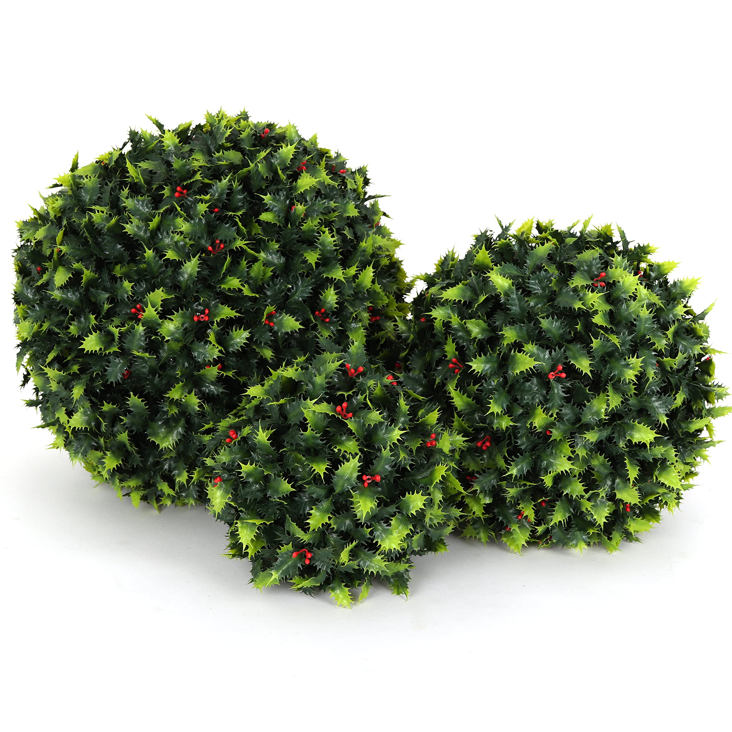 3rd Street Inn XL Baby's Breath Topiary Ball - Artificial Plant Set - Indoor/Outdoor Wedding Party Decor - Faux Foliage Garden Sphere - Tree and Bush Substitute (19")
