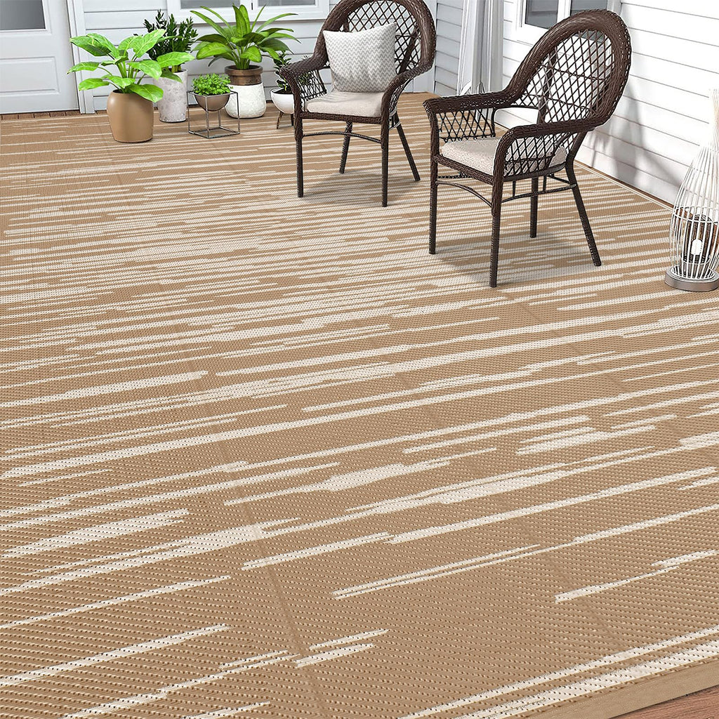 HEBE Checkered Outdoor Rug Waterproof 5x8, Reversible Plastic Straw Rug RV Camping Rug, Indoor Outdoor Patio Mat Clearance, Outside Carpet for Porch,Deck,Camper,Balcony,Backyard,Picnic