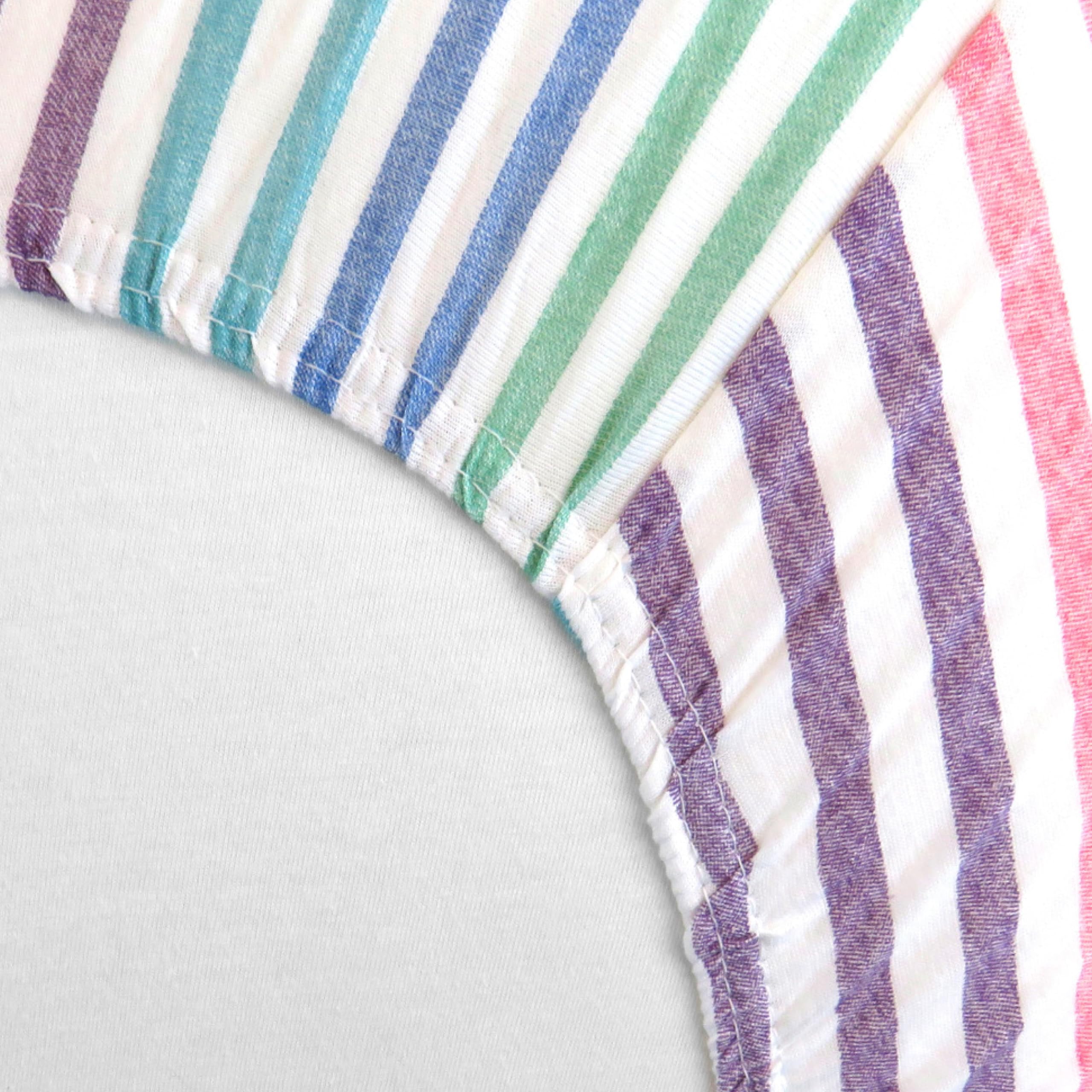 HonestBaby Unisex-Baby Fitted Crib Sheets Set Standard Mattress, 100% Organic Cotton Baby Boys, Girls, Neutral, 1 Pack - Peach Skin Painted Buffalo Check, One Size