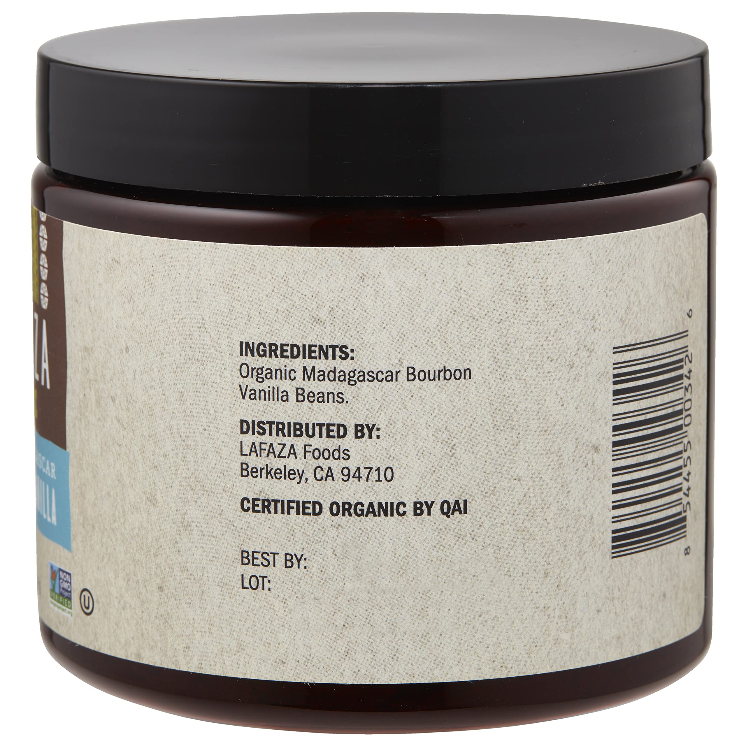 Lafaza Organic Madagascar Bourbon Pure Ground Vanilla Bean Powder, 1oz