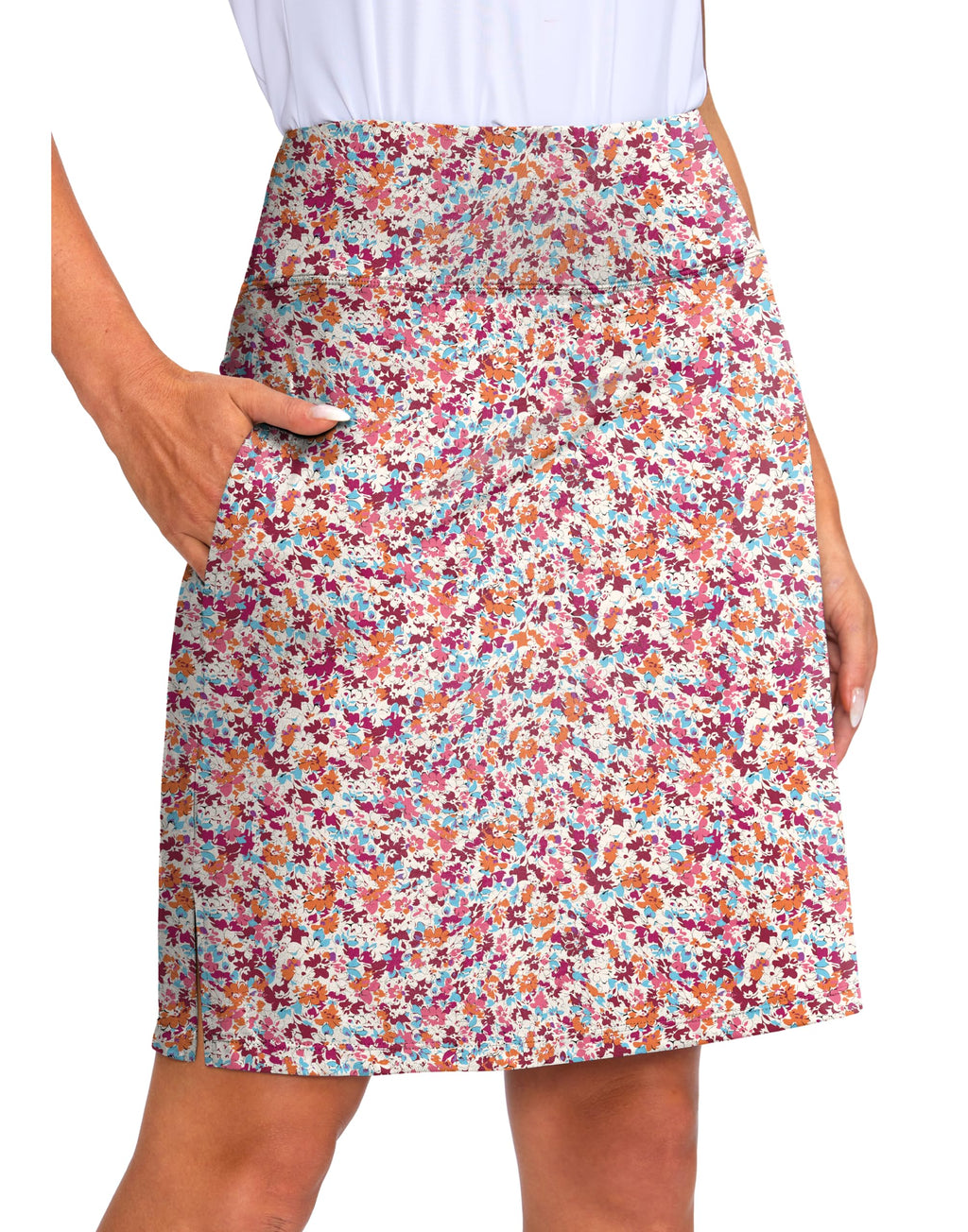 Viodia Women's 20" Knee Length Skorts Skirts UPF50+ Athletic Tennis Golf Skirt for Women Casual Summer Skirts