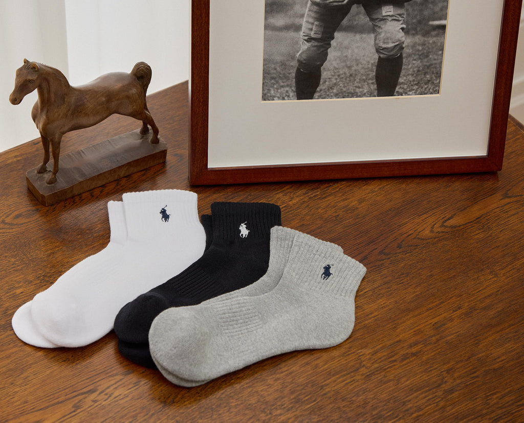 POLO RALPH LAUREN Men's Performance Cotton Quarter Socks