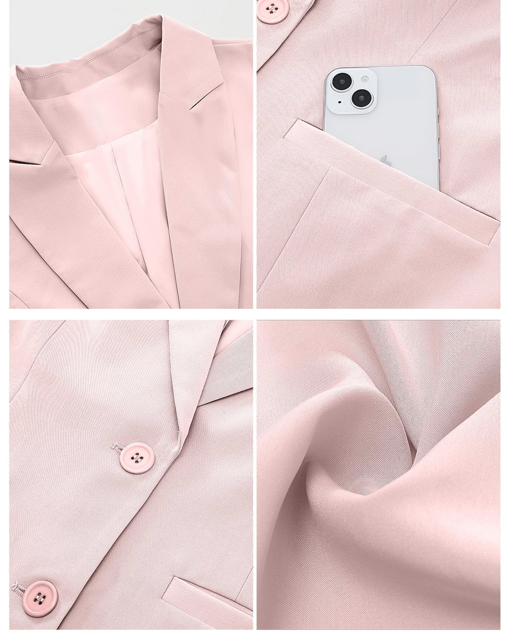 luvamia Blazers for Women Business Casual Long Blazer Jackets Dressy Work Professional Office Outfits Lapel Pockets