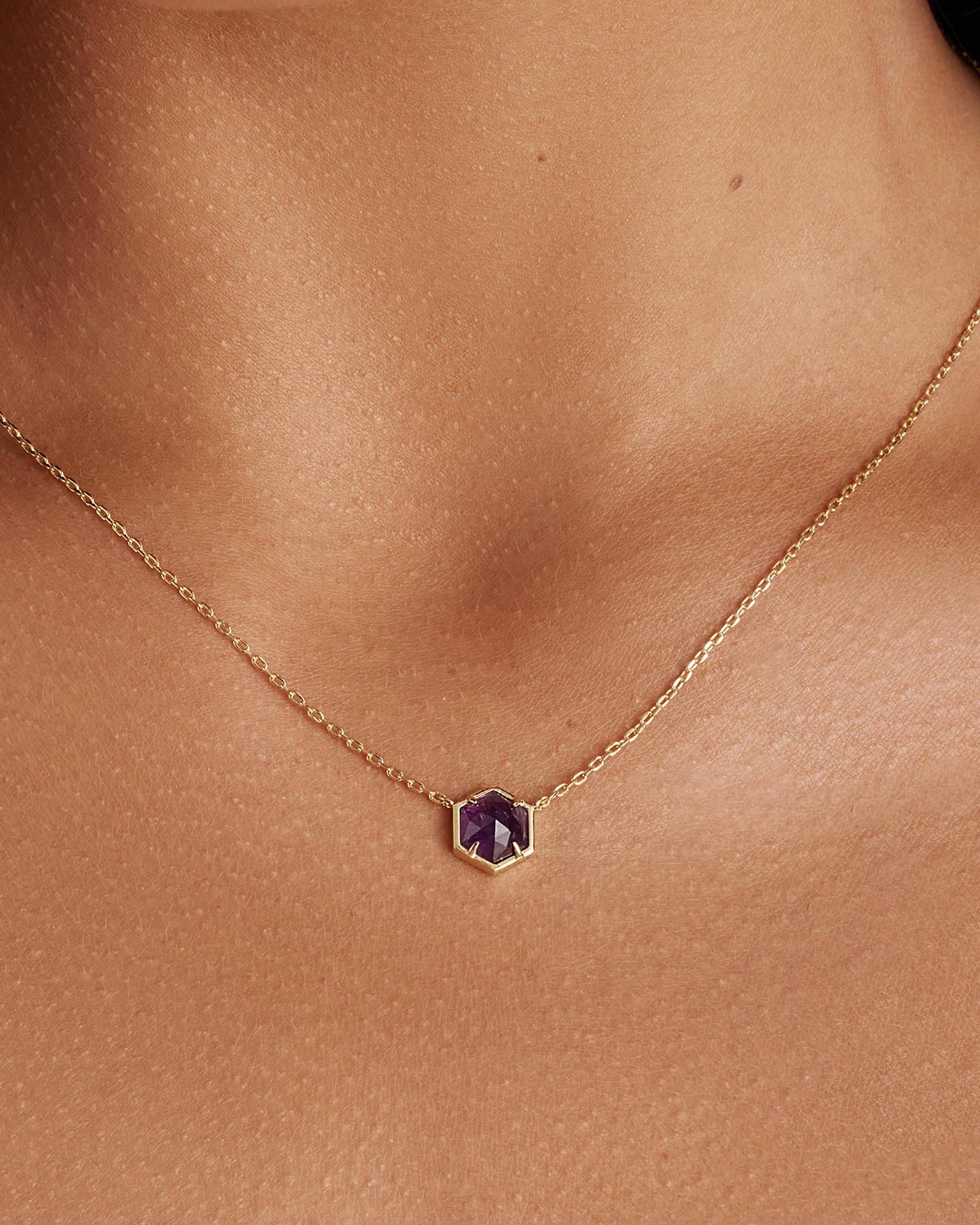 PAVOI 14K Gold Plated Gemstone Pendant Necklace | Dainty Chain Necklaces for Women | Amethyst, Onyx, Green Fluorite, Labradorite, Pearl, Rose Quartz, Agate, Sodalite, Turquoise Gemstone Pendants