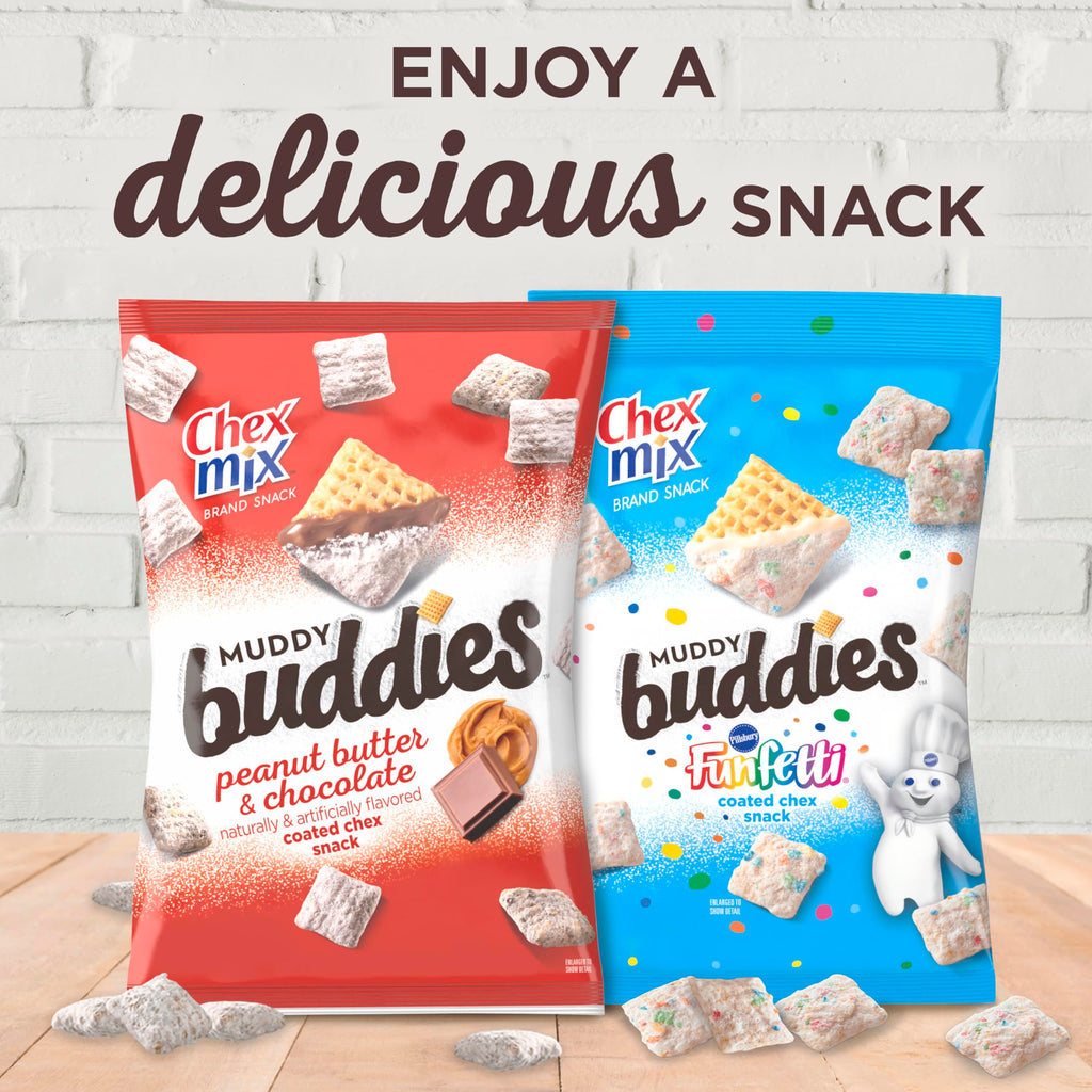 Chex Mix Muddy Buddies, OREO Cookies and Cream Snack Mix, 9 oz