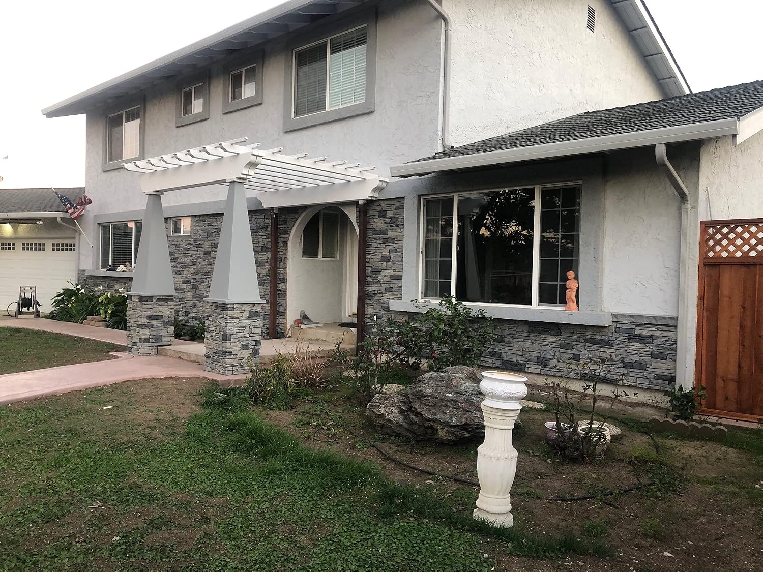 GenStone Faux Stacked Stone Panel 41" x 11.25" in Northern Slate Color for Do It Yourself Friendly Home Improvement Projects