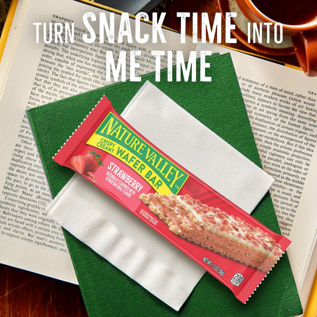 Nature Valley Crispy Creamy Wafer Bars, Blueberry, Whole Grain, 5 Bars, 6.5 oz