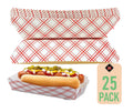 Mr Miracle 7 Inch Paper Hot Dog Tray in Kraft Paper. Pack of 25. Disposable, Recyclable and Fully Biodegradable. Made in USA