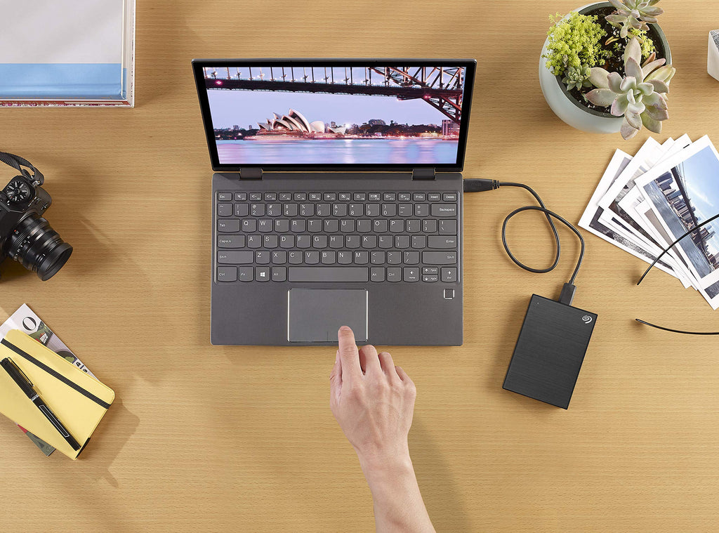 Seagate One Touch SSD 1TB External SSD Portable – Black, speeds up to 1030MB/s, 6mo Mylio Photo+ subscription, 6mo Dropbox Backup Plan and Rescue Services (STKG1000400)