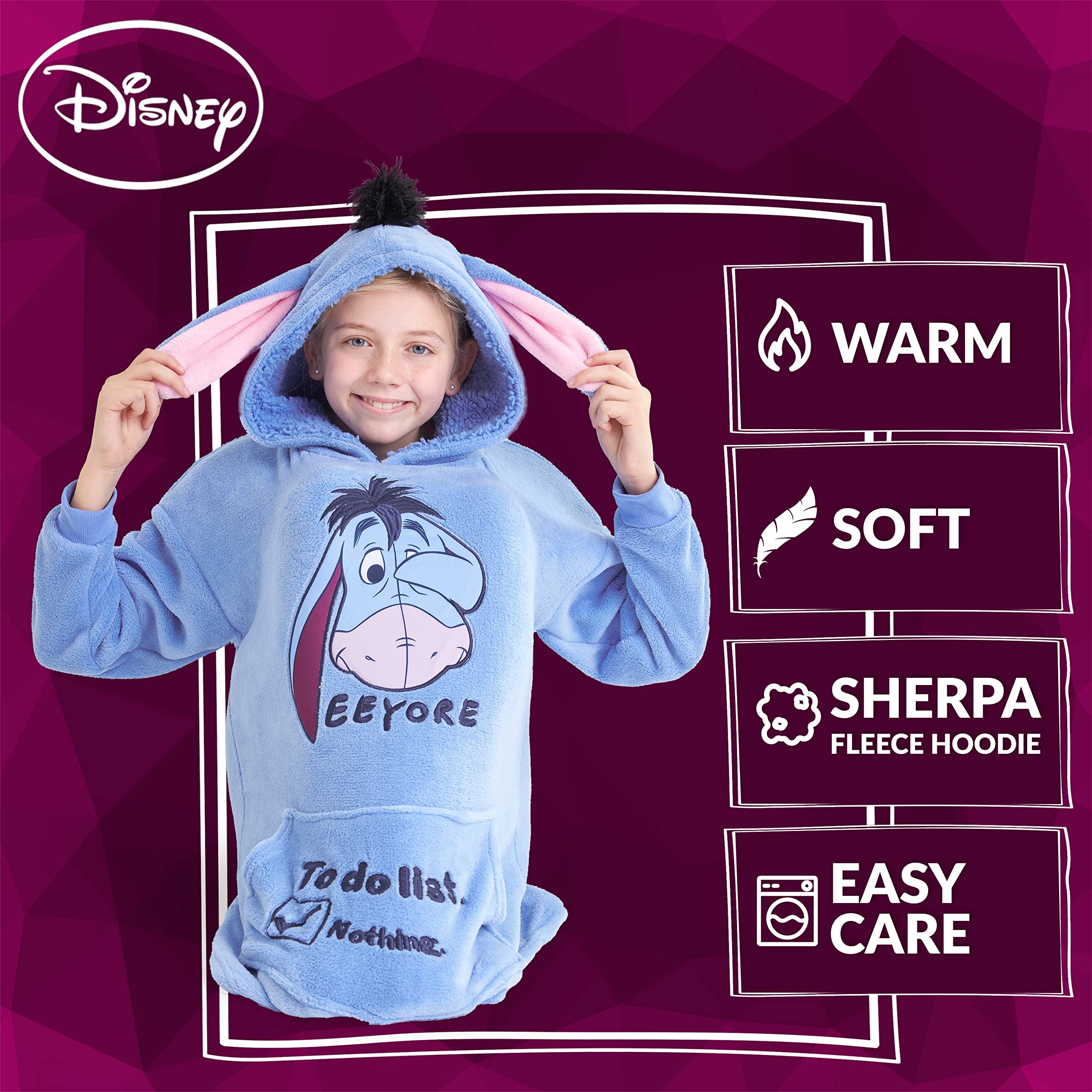 Disney Stitch Blanket Hoodie for Kids Cozy Fleece Wearable Blanket Stitch Gifts