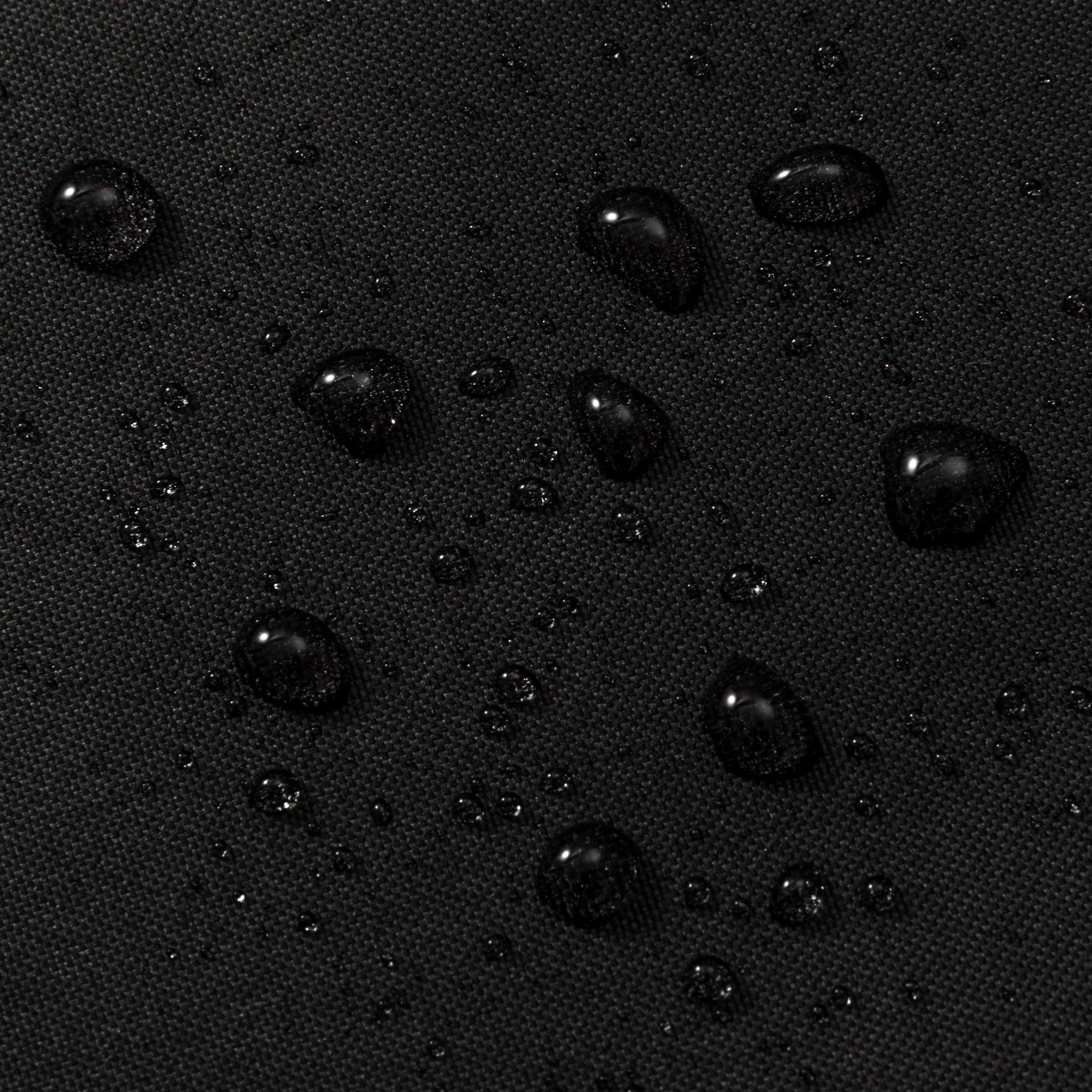 N&Y HOME Waterproof Fabric Shower Curtain or Liner with 9 Mesh Pockets - Black, 71x72 Inches