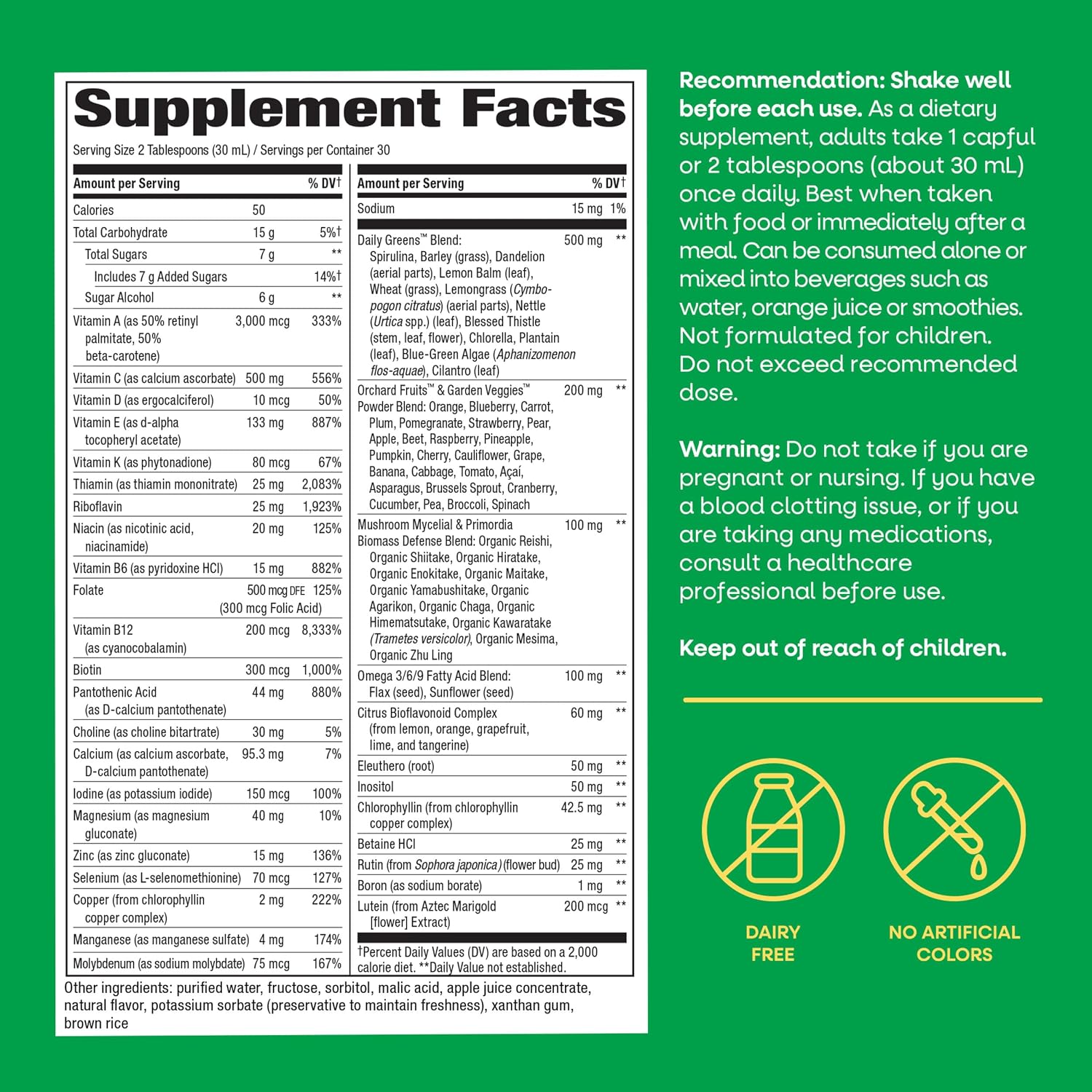 Nature's Way Alive! Max Potency Complete Liquid Multivitamin, Liquid Vitamin Promotes Energy Metabolism, Heart & Muscle Function* with Vitamins A, B, C, D, Multivitamins for Women & Men, 30.4 Fl Oz