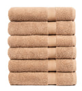 Pleasant Home Bath Towels Set of 6 (24” x 50”) 100% Cotton, 515 GSM | Lightweight, Soft & Highly Absorbent Luxury Towels for Bathroom | for Gym, Pool & Spa | 6 Pack, Gray