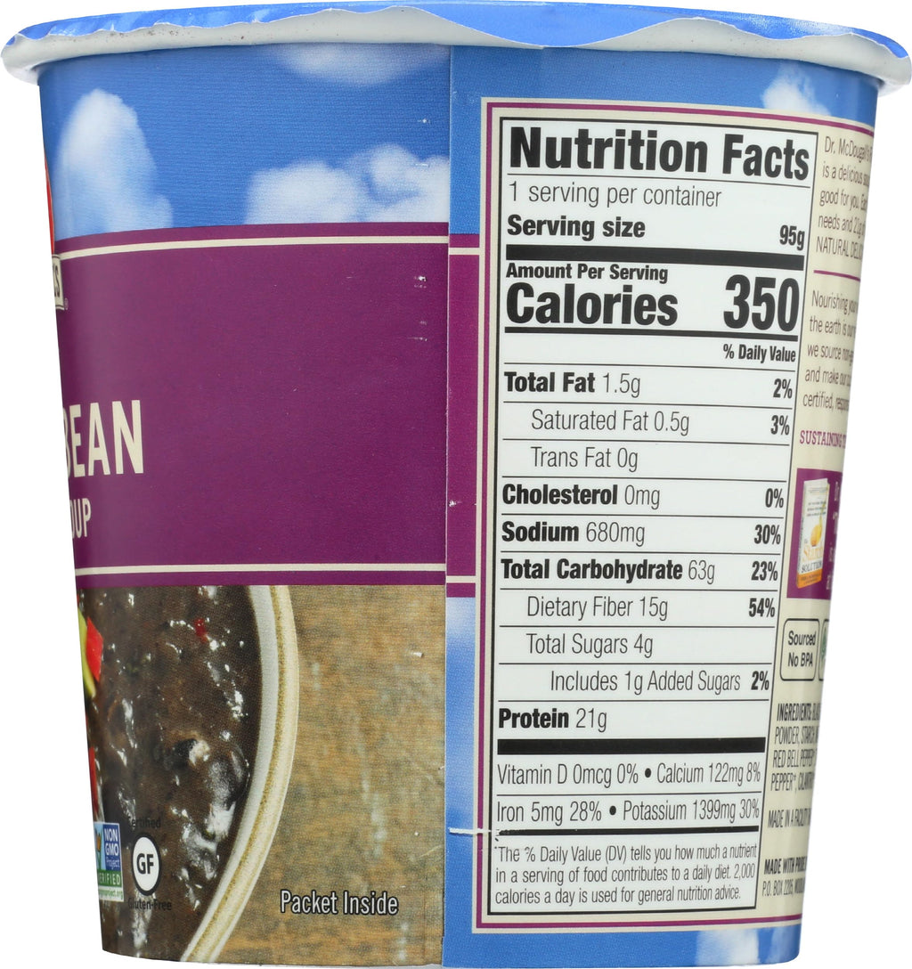 Dr. McDougall's Vegan Black Bean & Lime Soup, 3.4 oz