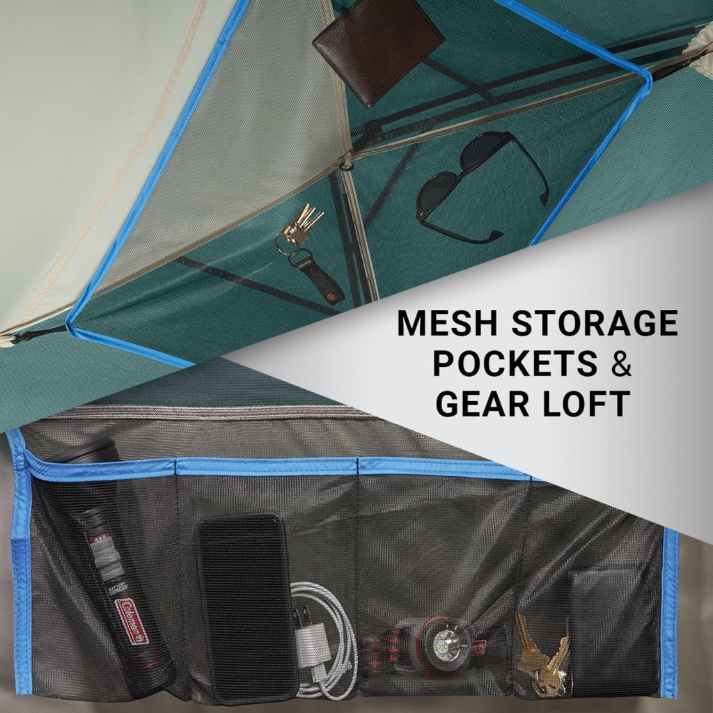 Coleman Skydome Camping Tent with 5 Minute Setup, 2/4/6/8 Person Weatherproof Tent with Rainfly & Carry Bag, 20% More Headroom Than Traditional Canopies