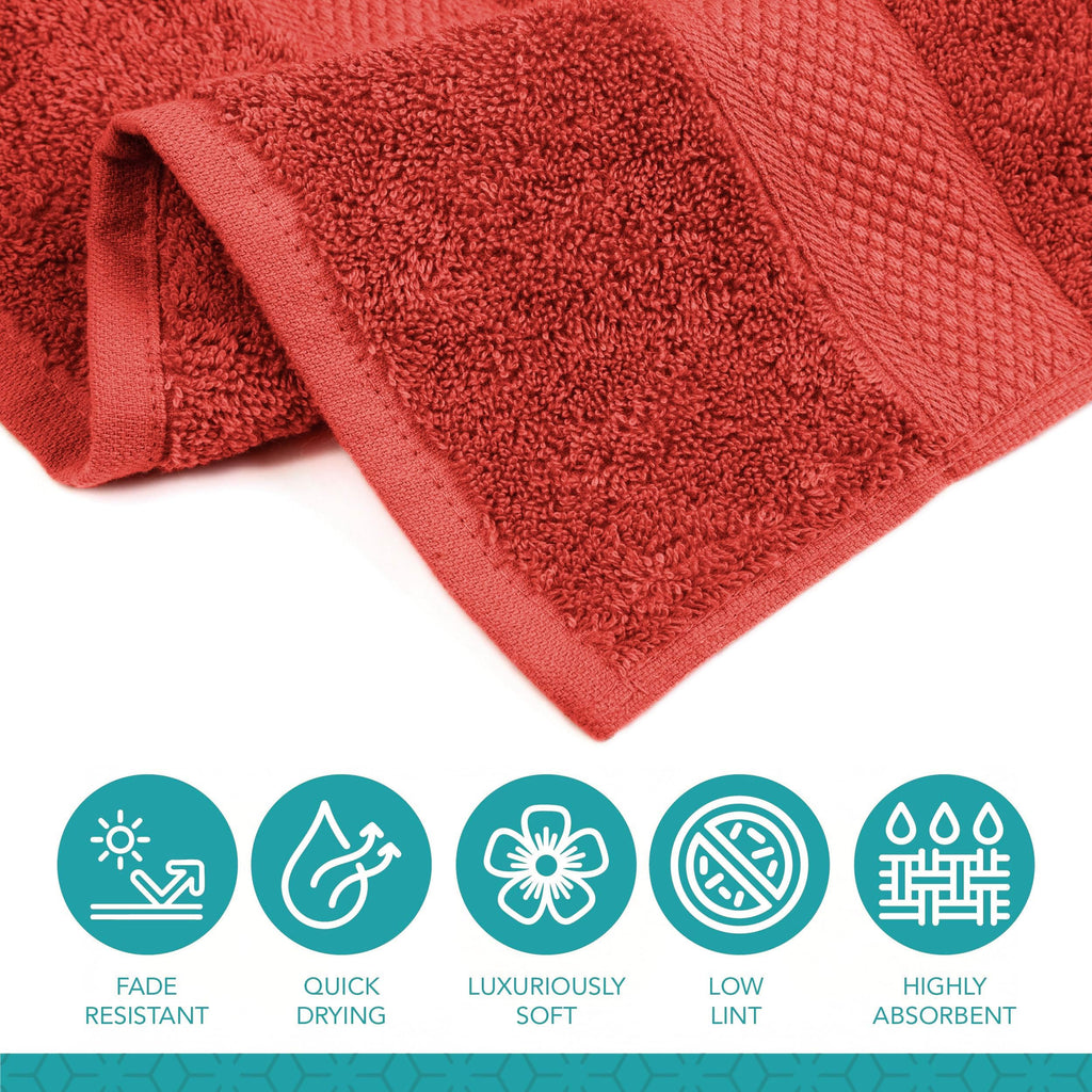 Pleasant Home Bath Towels Set of 6 (24” x 50”) 100% Cotton, 515 GSM | Lightweight, Soft & Highly Absorbent Luxury Towels for Bathroom | for Gym, Pool & Spa | 6 Pack, Gray