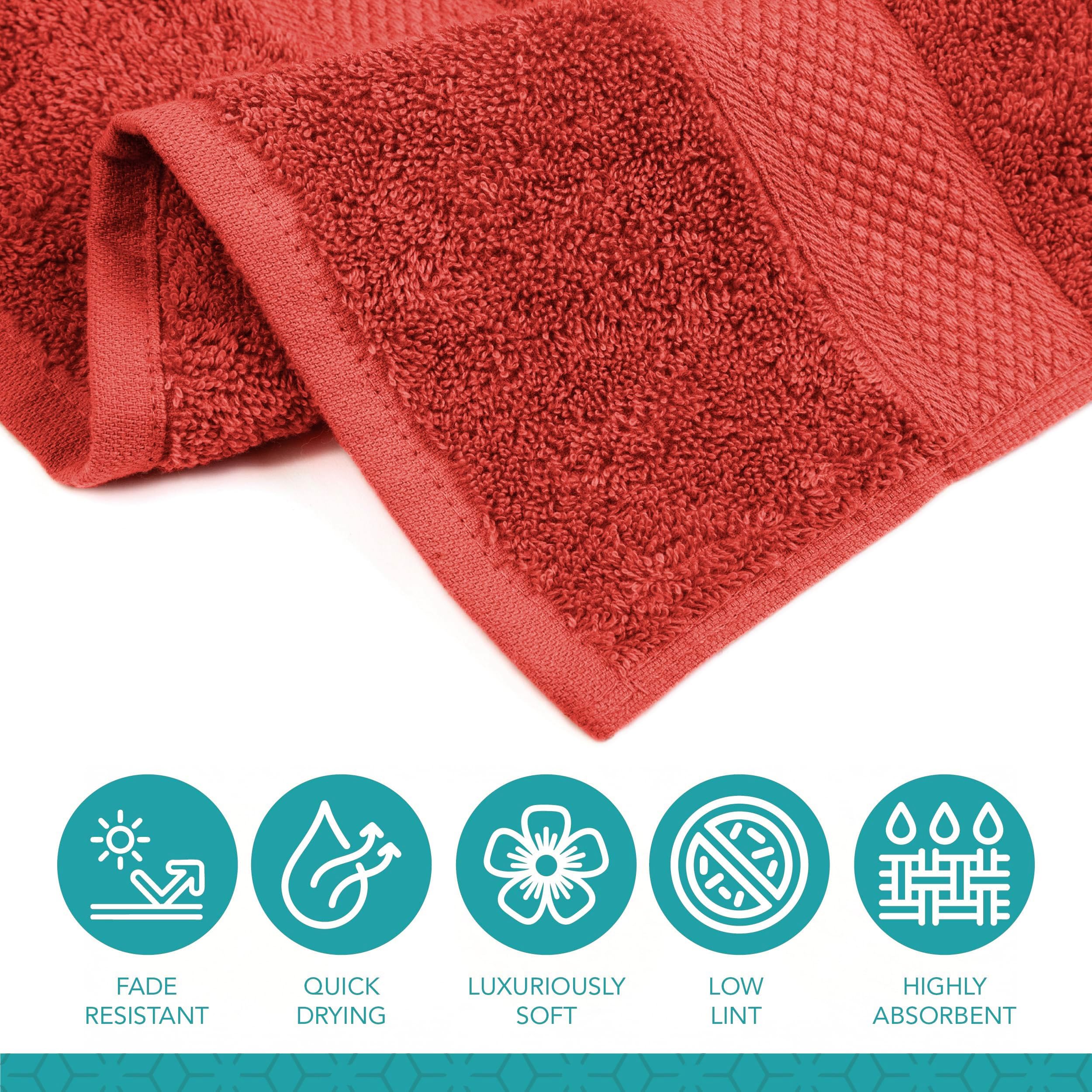Pleasant Home Bath Towels Set of 6 (24” x 50”) 100% Cotton, 515 GSM | Lightweight, Soft & Highly Absorbent Luxury Towels for Bathroom | for Gym, Pool & Spa | 6 Pack, Gray