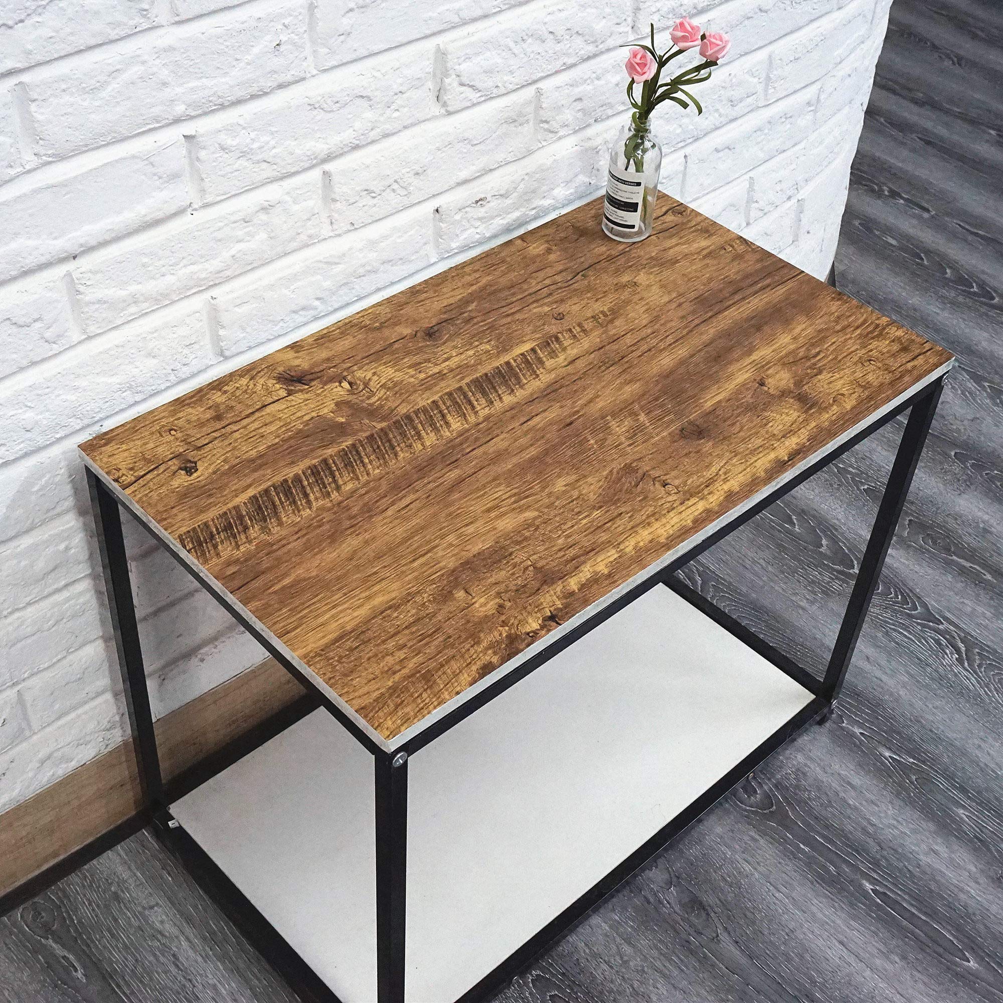 EeeComing 118" x 17.7" Wood Wallpaper Peel and Stick Contact Paper Wood Brown Wood Self Adhesive Wallpaper Rustic Removable Wood Contact Paper Wood Grain Wallpaper Vinyl Film Roll
