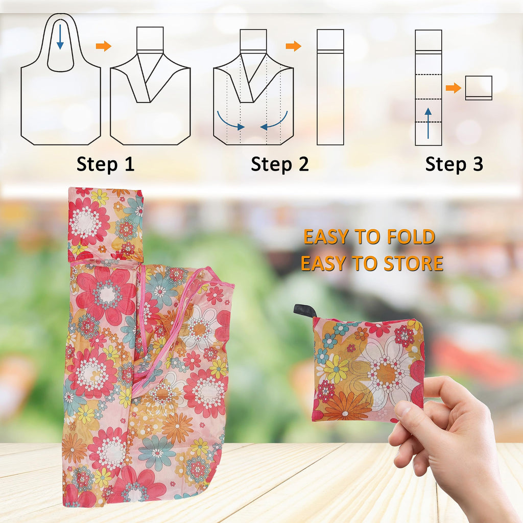 Bolsas de compras reutilizables para comestibles, paquete de 4 de 50 libras bolsas plegables grandes y lavables para mercado, compactas para un fácil almacenamiento, bolsas de tela ligeras y