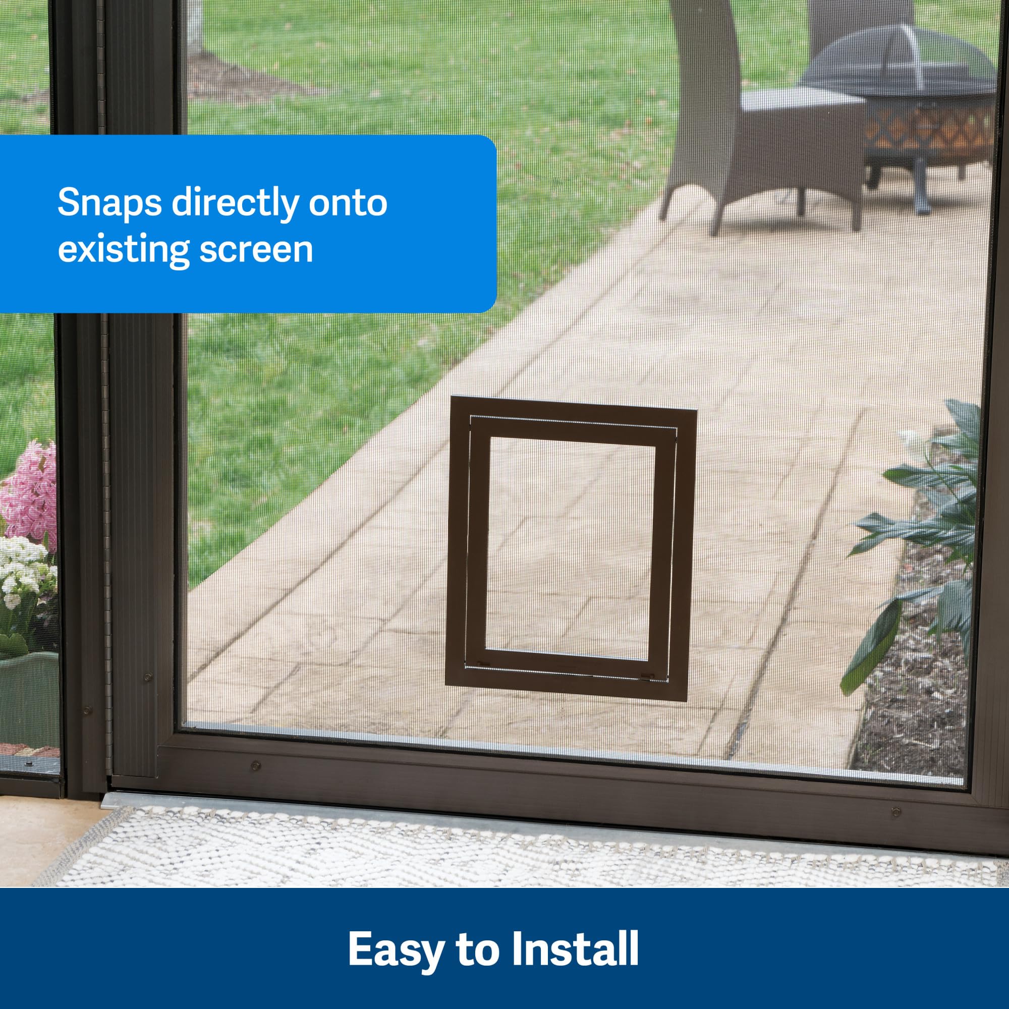 PetSafe Dog Door for Screen Door Size Large for Dogs and Cats up to 100 lb Use in Screen Doors Window Screens and Porch Screens
