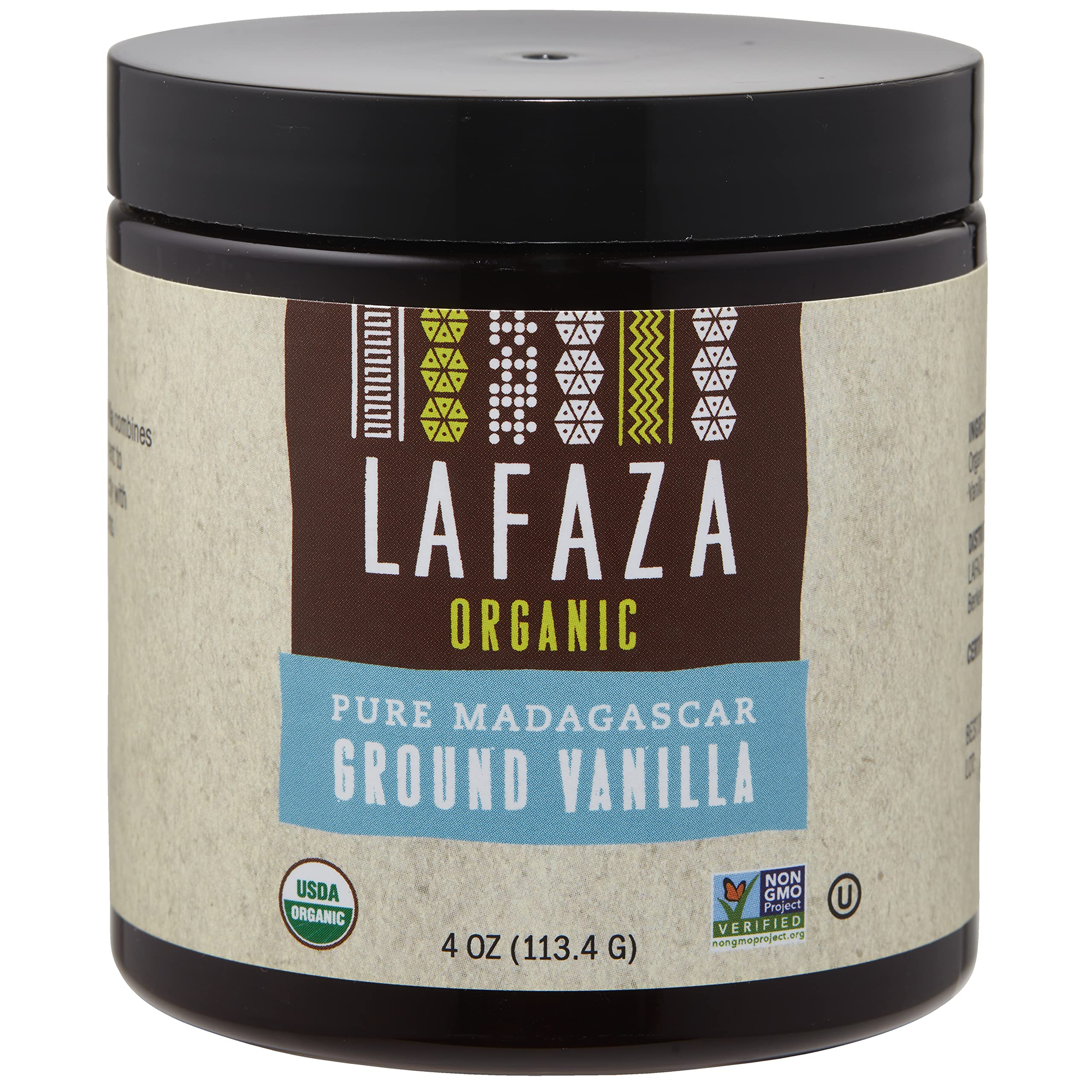 Lafaza Organic Madagascar Bourbon Pure Ground Vanilla Bean Powder, 1oz