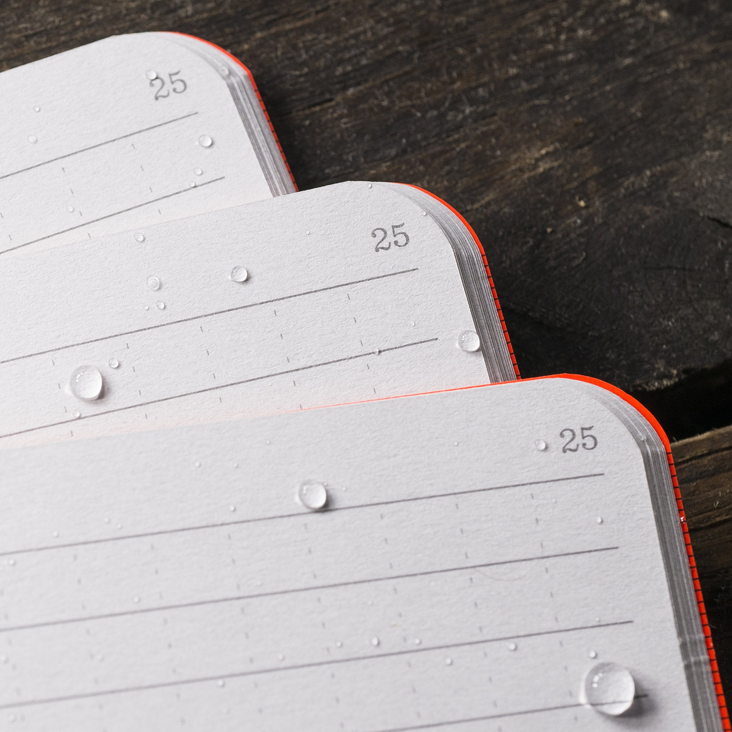 Rite In The Rain Weatherproof Stapled Notebook, 4.625" x 7", Black Cover, Universal Pattern, 3 Pack (No. 771FX)