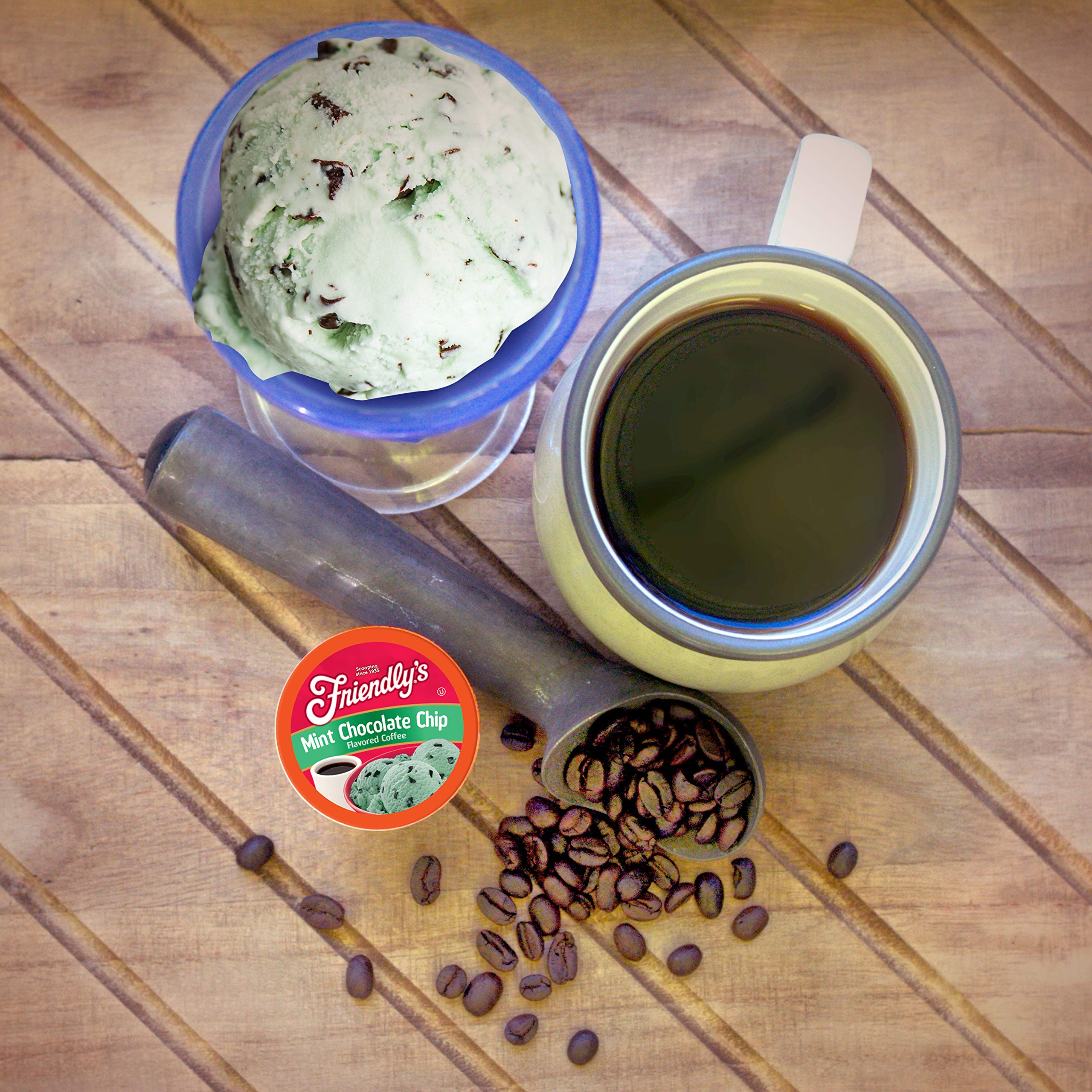 Friendly's Coffee Pods Assorted Flavored Ice Cream Variety Pack Compatible with Keurig K Cup Brewers, Assorted Variety Pack, 40 Count (Pack of 1)
