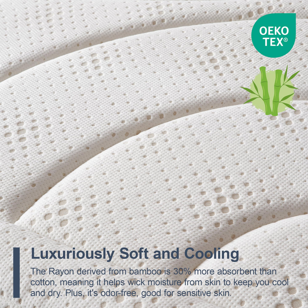 Suiforlun Full Size Mattress, 14 Inch Gel Memory Foam Hybrid Full Mattress in a Box with Pocket Springs, Euro Top Luxury 7 Premium Layers, Cooling Comfort & Pain Relief, Medium-Firm