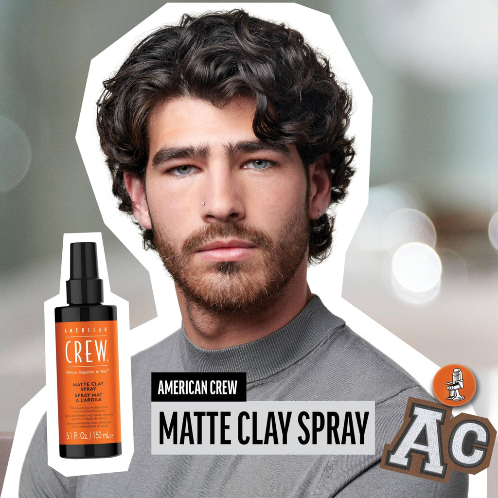 American Crew Matte Clay Spray For Men, Texturizing Spray with Matte Finish, Adds Texture, Volume & Thickness, 5.1 oz