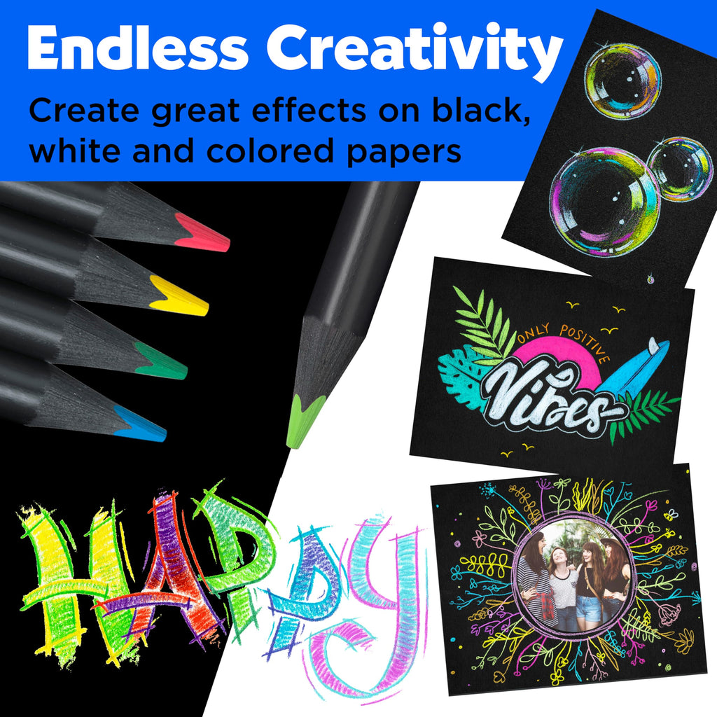 Faber-Castell Black Edition Colored Pencils| Great Back to School Art Supplies | Classic (12 Count)