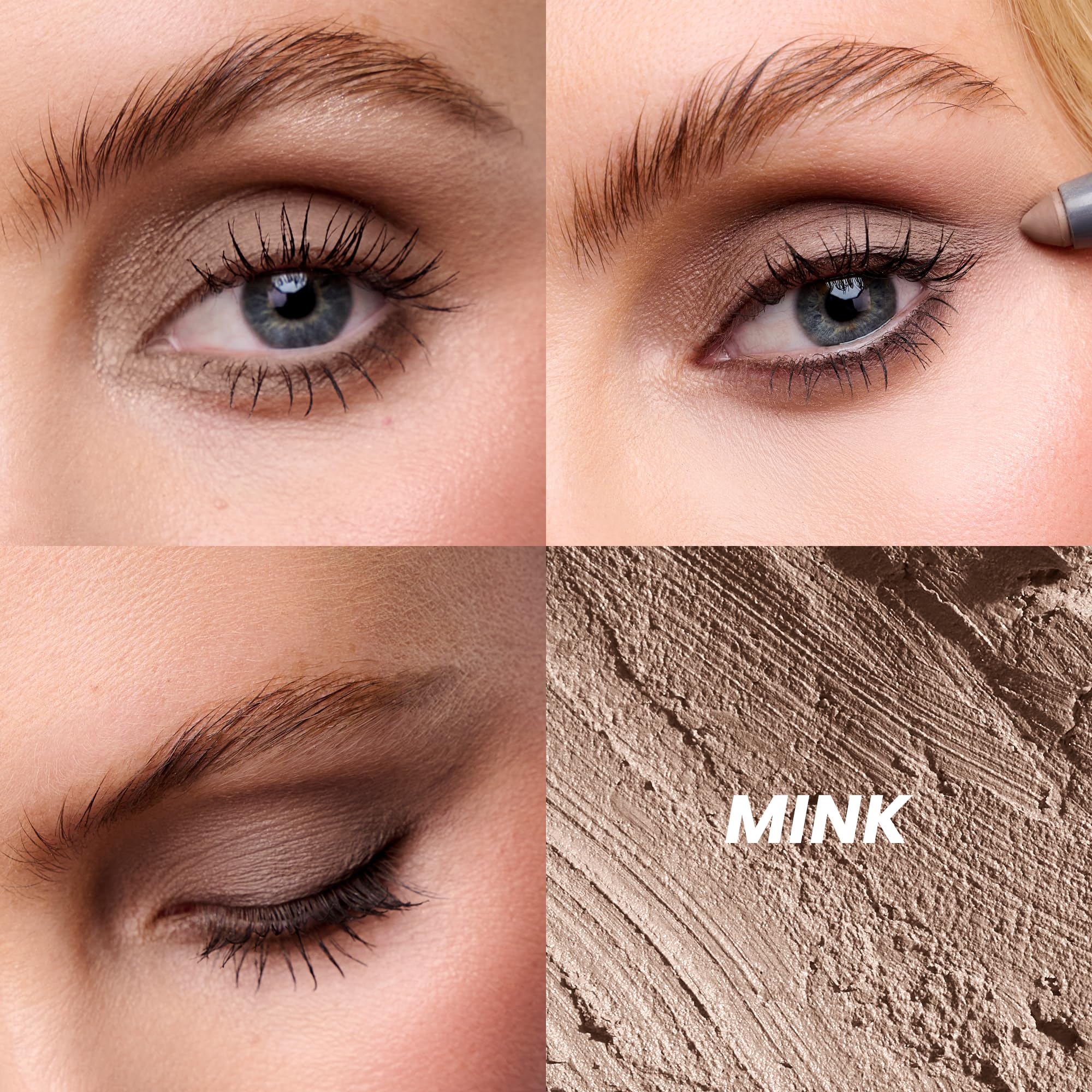 Wonderskin IYKYK Eyeshadow Stick - Longwear Eye Shadow Sticks, Budge-Proof and Waterproof Shimmer Eyeshadow Stick with Built-in Sharpener (Ash)