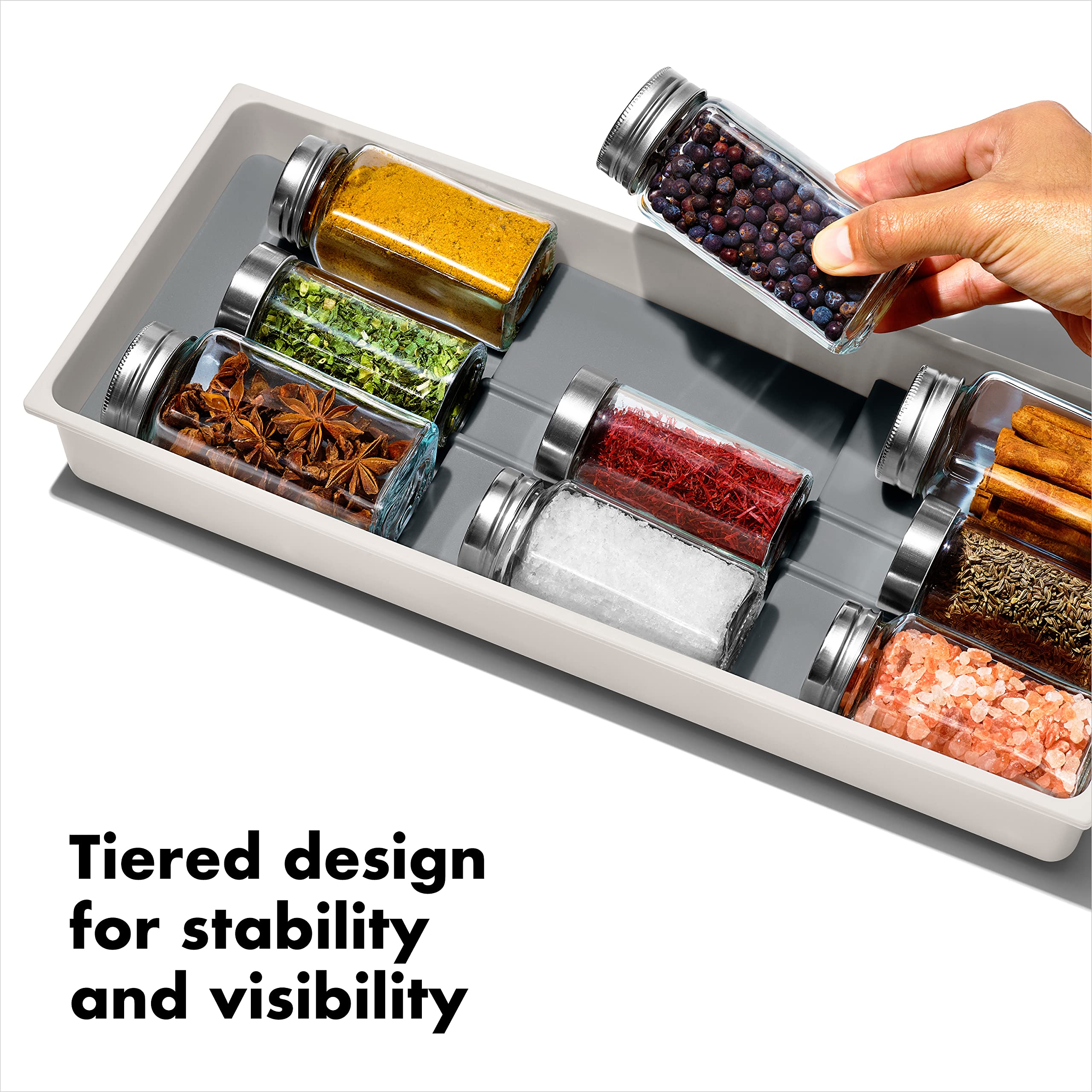 OXO Good Grips Drawer, Large Expandable Kitchen Tool Organizer, White