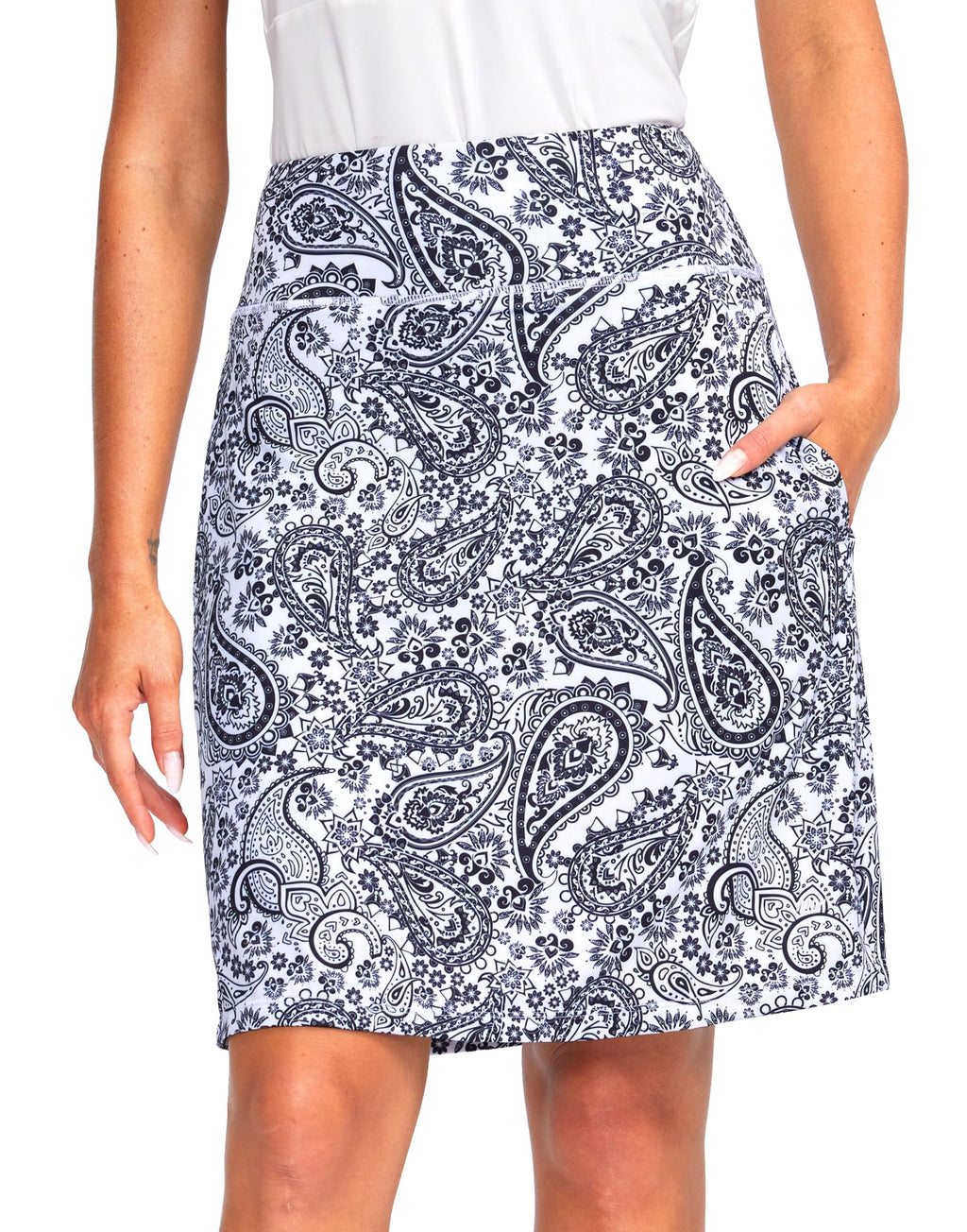 Viodia Women's 20" Knee Length Skorts Skirts UPF50+ Athletic Tennis Golf Skirt for Women Casual Summer Skirts