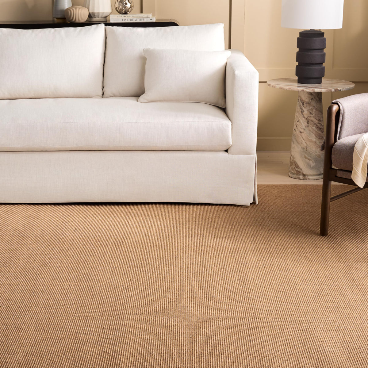 Martha Stewart x SAFAVIEH Area Rug Collection - 1'9" x 2'10", Beige & Ivory, Sisal & Jute, Farmhouse Style, Ideal for Living Room, Bedroom, Office, Dining Space (MSR9501C)