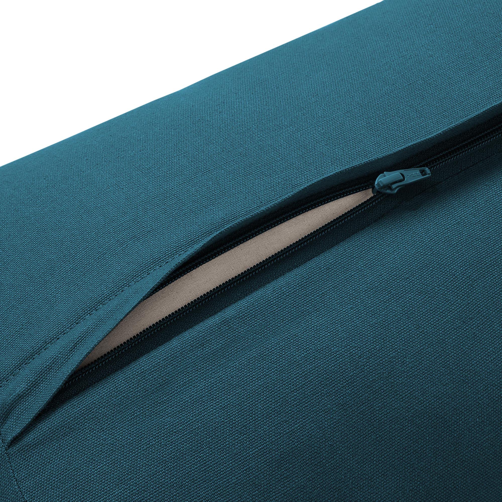 Yoga Meditation Cushion, 25" x 12" Rectangular Bolster with Organic Cotton Cover
