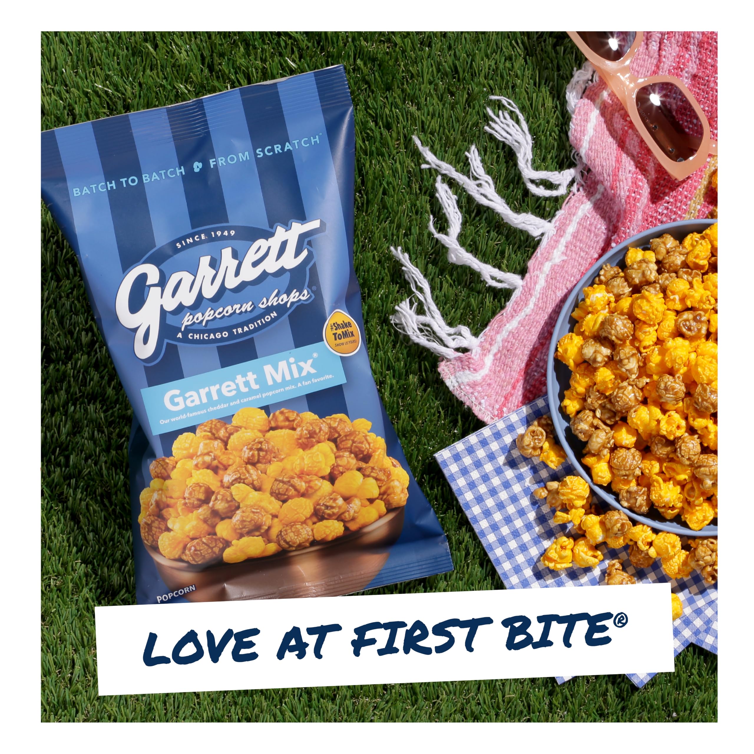 Garrett Popcorn Garrett Mix, 4 Ounce Bags (Pack of 6) - Classic Chicago Style Cheese and Caramel Gourmet Popcorn - Gluten Free, Sweet and Salty Snack, Popped Party Mix