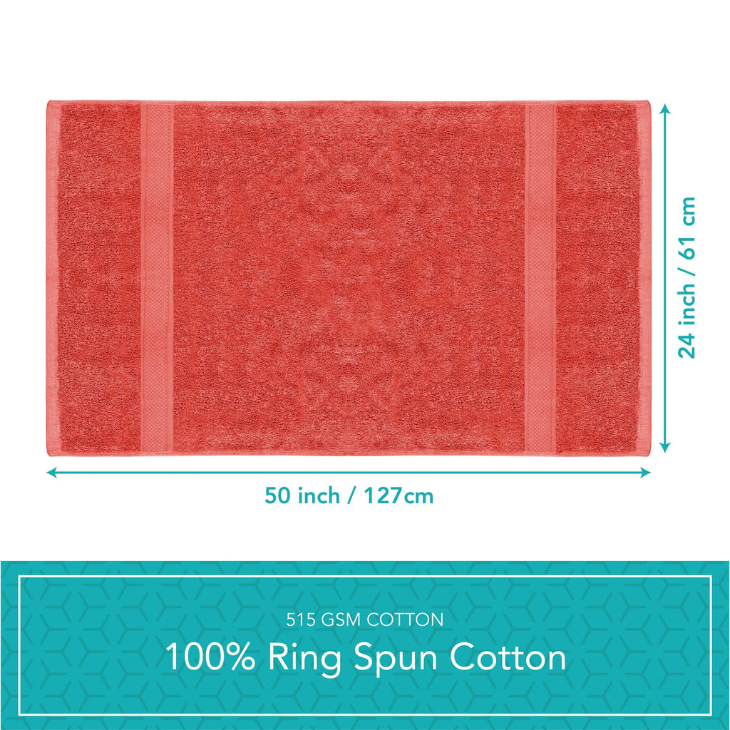 Pleasant Home Bath Towels Set of 6 (24” x 50”) 100% Cotton, 515 GSM | Lightweight, Soft & Highly Absorbent Luxury Towels for Bathroom | for Gym, Pool & Spa | 6 Pack, Gray