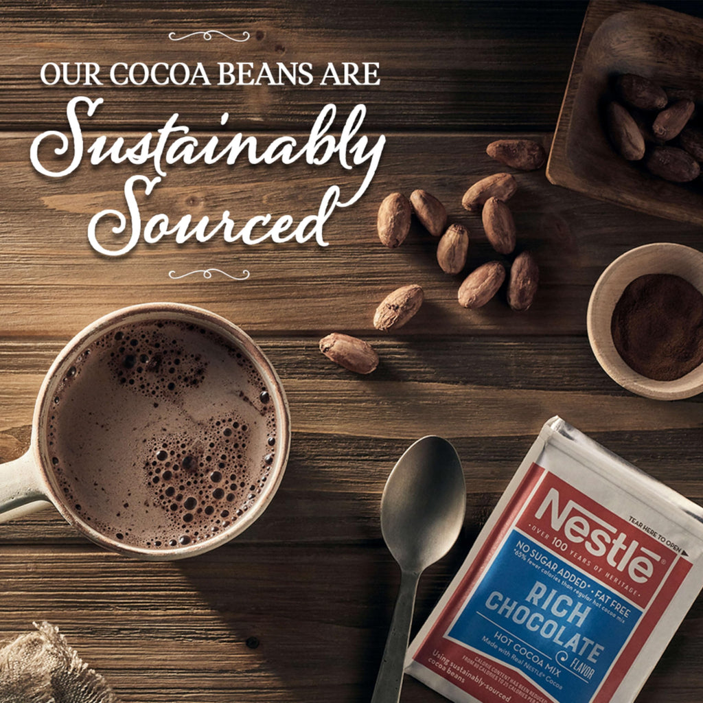 Nestle Hot Chocolate Packets, Milk Chocolate Flavor Hot Cocoa Mix, Made with Real Cocoa, Bulk Pack, 0.71 oz Packet (60 Count)
