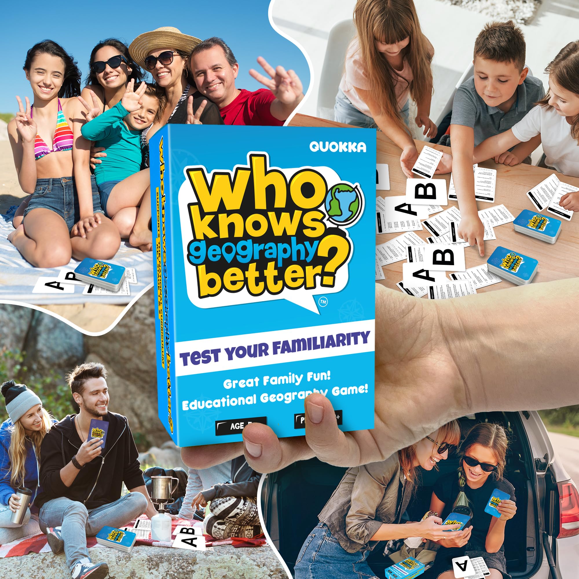 Family Board Games for Kids and Adults - Trivia Card Games for Kids 8-12 and Adults - Who Knows Me Better for Family Game Night - 500+ Facts Questions from Ages 6-8 — Fun Travel Car Activities for 5+