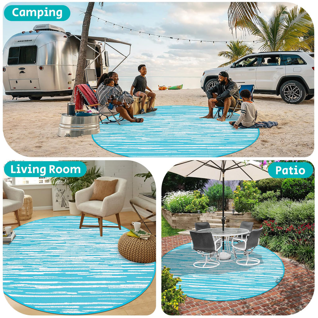 HEBE Checkered Outdoor Rug Waterproof 5x8, Reversible Plastic Straw Rug RV Camping Rug, Indoor Outdoor Patio Mat Clearance, Outside Carpet for Porch,Deck,Camper,Balcony,Backyard,Picnic