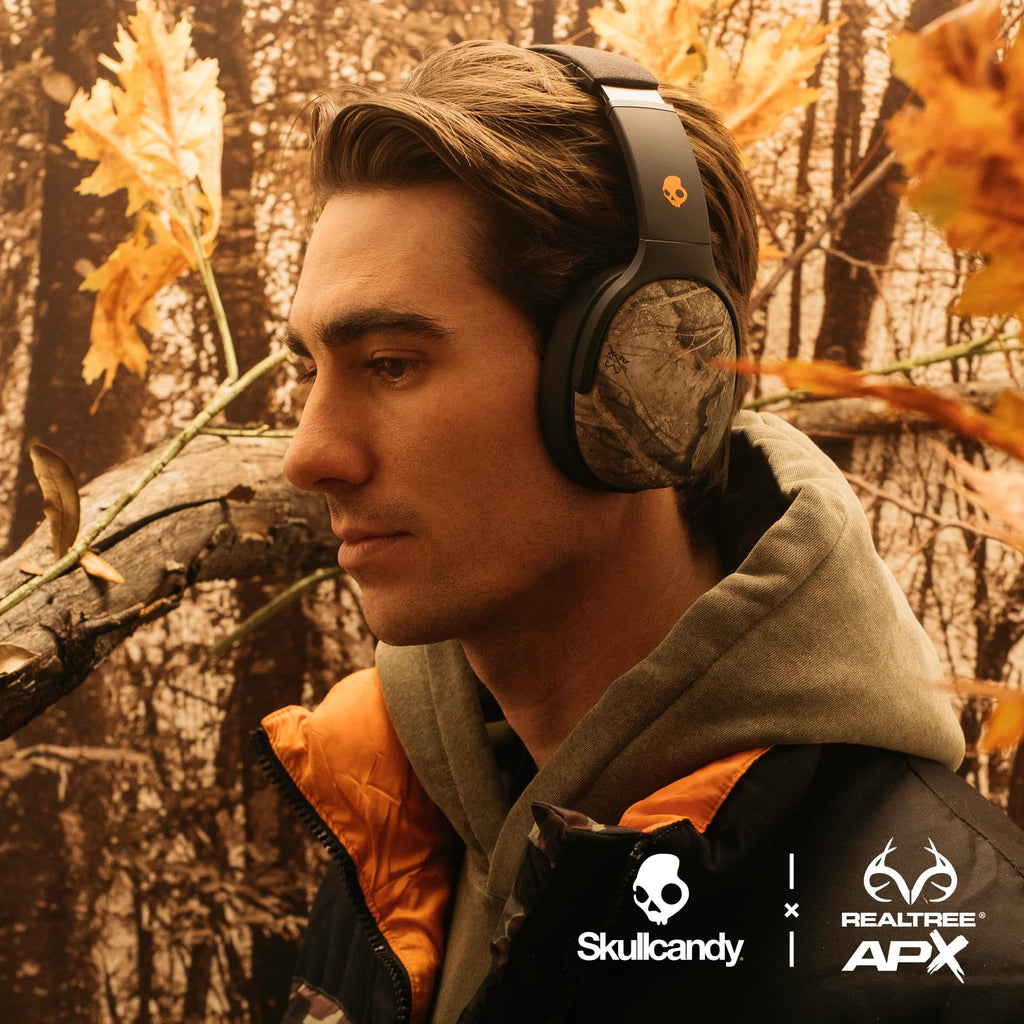 Skullcandy Crusher Evo Wireless Bluetooth Headphones with Multi-Sensory Bass, Noise Isolating Over-Ear Fit, Up to 40 Hours Battery, Microphone for iPhone Android - True Black