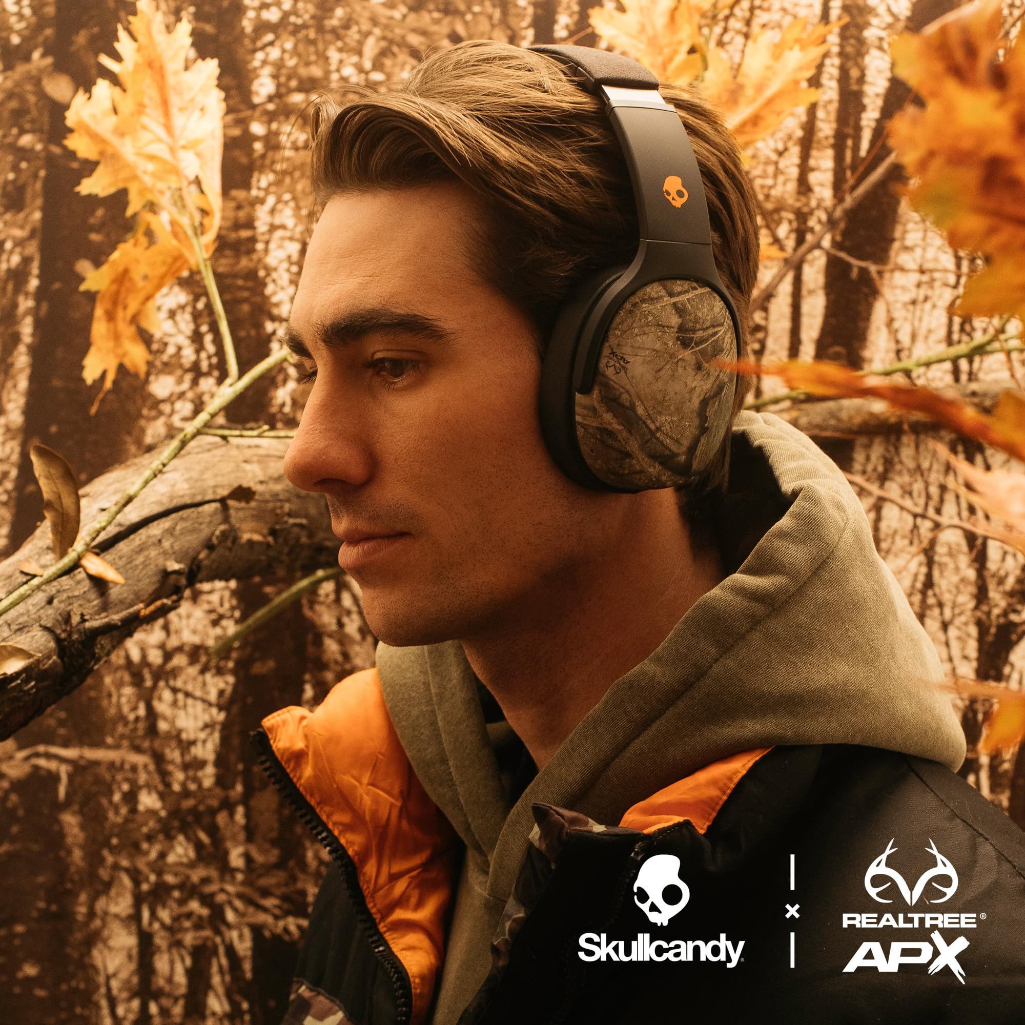 Skullcandy Crusher Evo Wireless Bluetooth Headphones with Multi-Sensory Bass, Noise Isolating Over-Ear Fit, Up to 40 Hours Battery, Microphone for iPhone Android - True Black