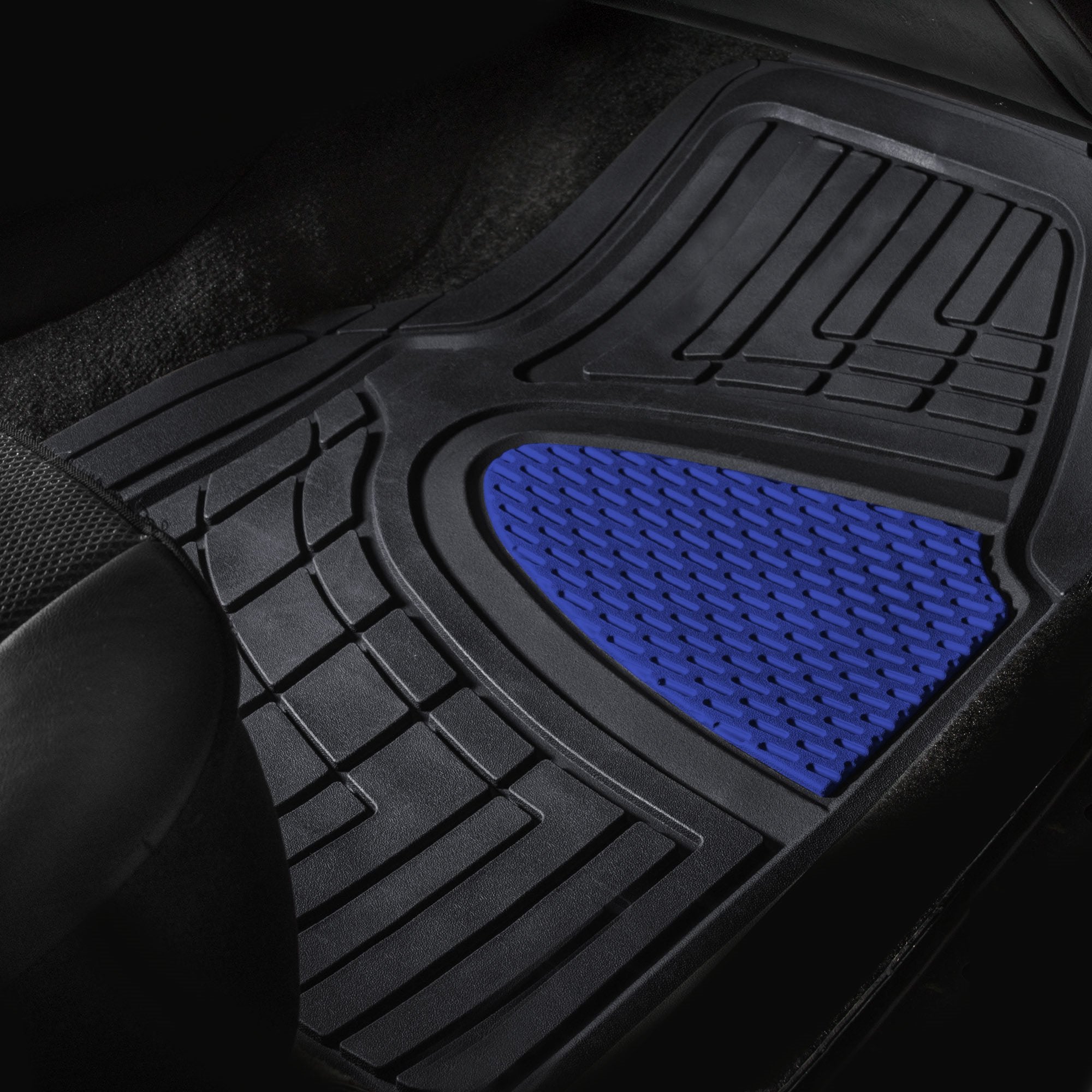 FH Group Automotive Floor Mats - Heavy-Duty Rubber Floor Mats for Cars, Universal Fit Full Set, Climaproof Floor Mats, Trimmable Floor Mats for Most Sedan, SUV, Truck Floor Mats Beige