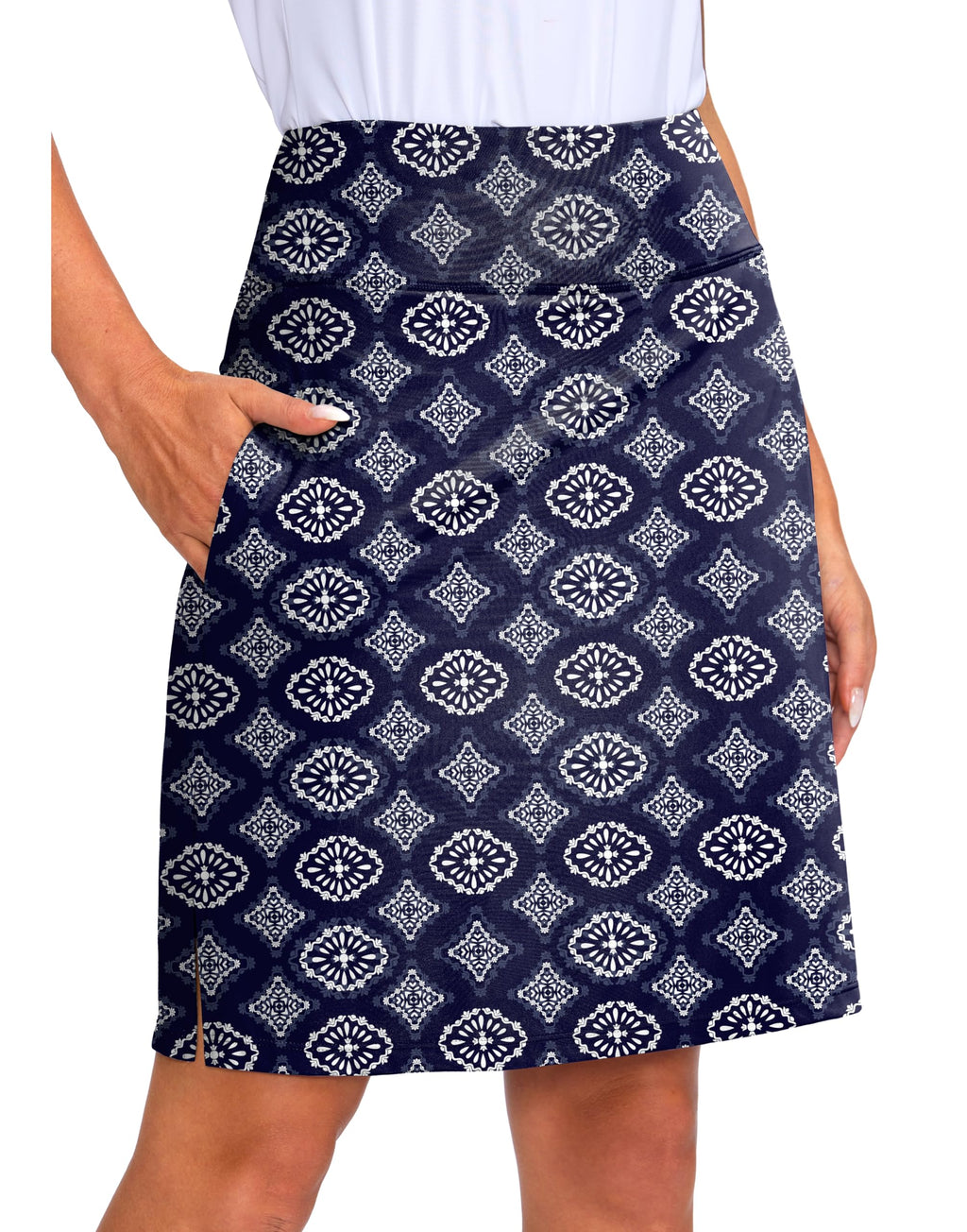 Viodia Women's 20" Knee Length Skorts Skirts UPF50+ Athletic Tennis Golf Skirt for Women Casual Summer Skirts
