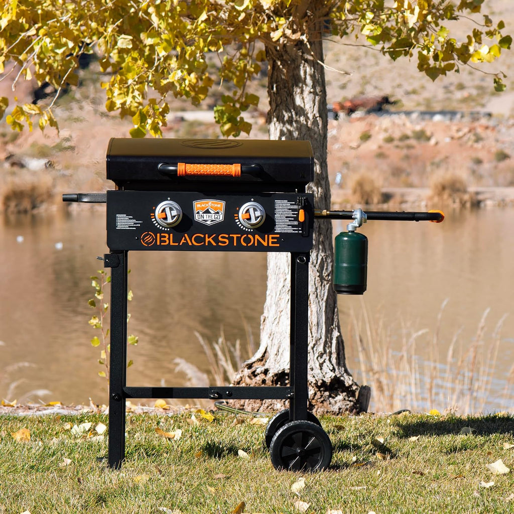 BLACKSTONE 22 Inch On The Go Portable Gas Griddle, Foldable Blackstone Outdoor Griddle Flat Top Grill, Propane Portable Gas Grill