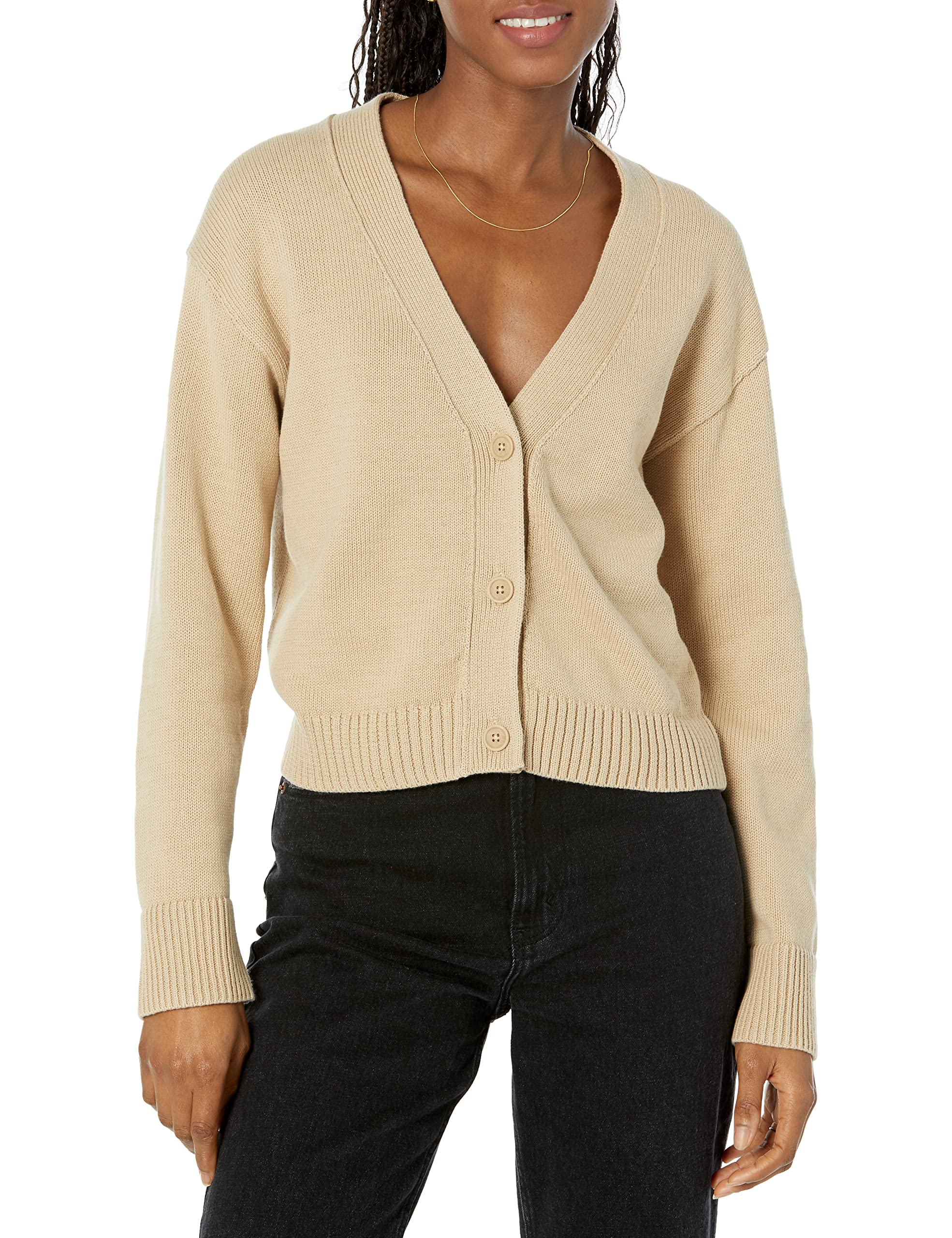 Amazon Essentials Women's Relaxed Fit Midweight Cardigan Sweater