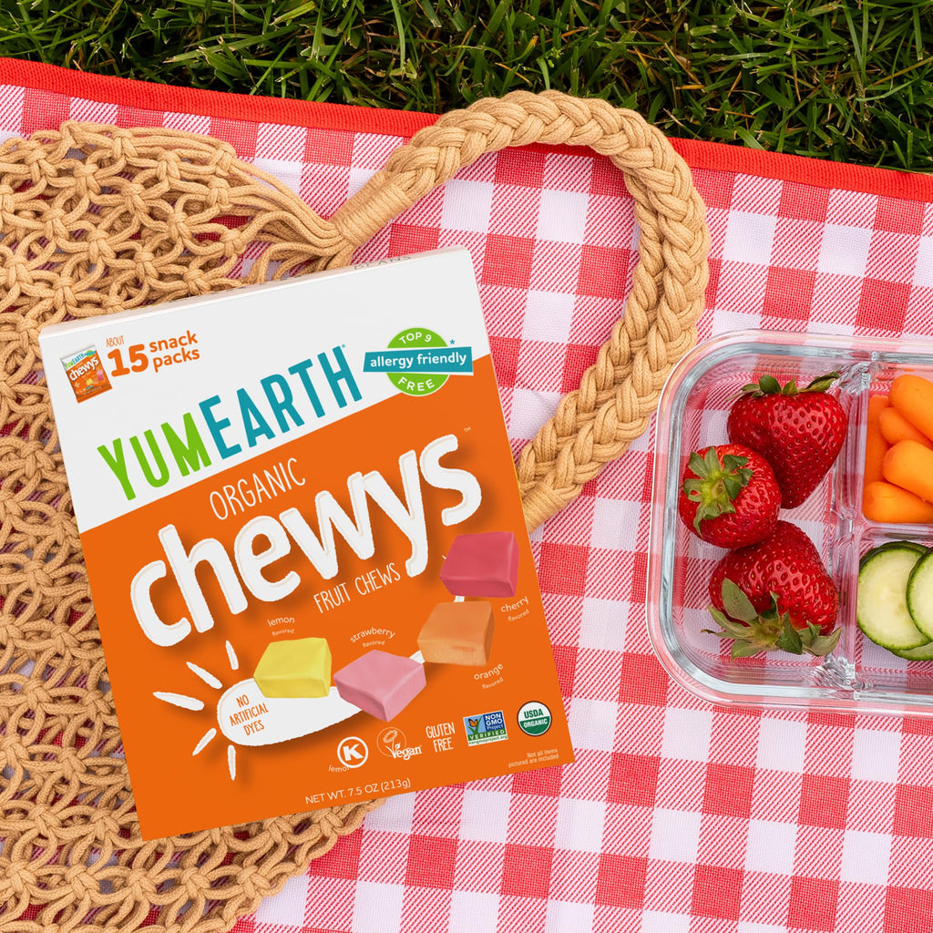 YumEarth Organic Chewys Fruity Reds, 5oz Non GMO, Gluten Free, Vegan, Dye Free Candy - Allergen Friendly