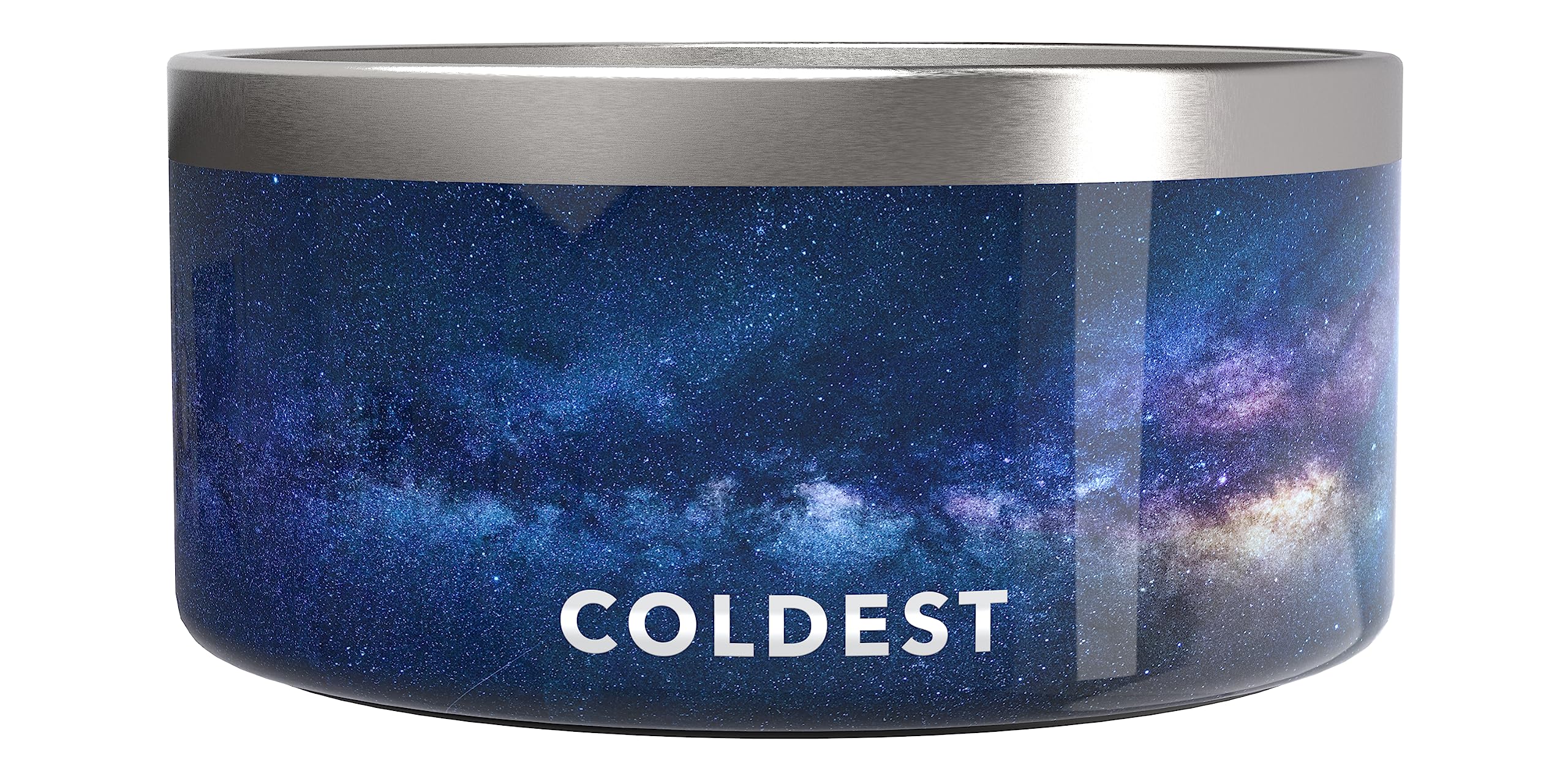 Coldest Dog Bowl - Anti Rust Metal, Non Slip, 3 Layers Insulated Stainless Steel Dog Bowls - Spill Proof & Heavy Duty - Water Bowl for Dogs, Cats & Pets, Dish Washer Safe (21 oz, Mars Red Glitter)